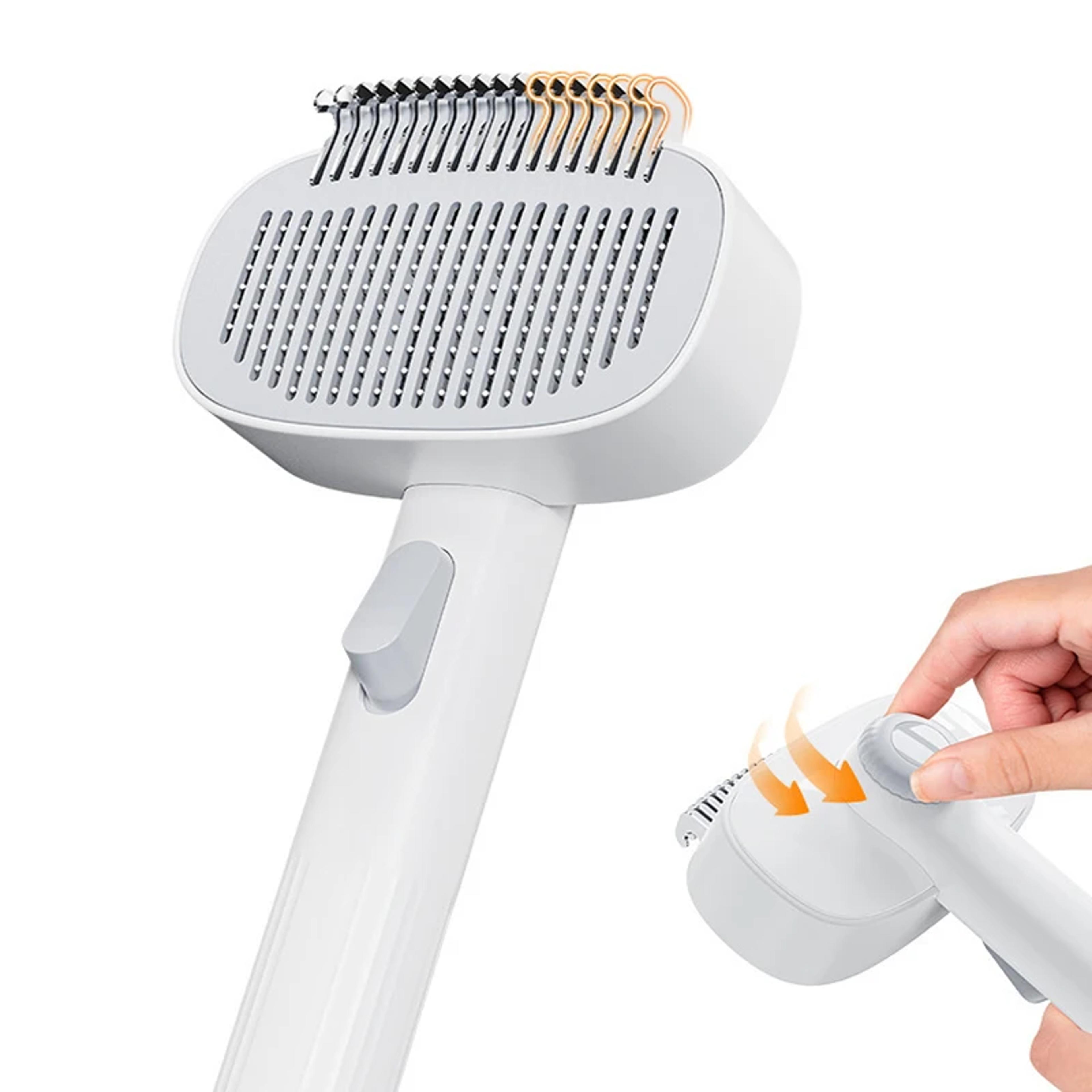 magic pet grooming brush for dogs & cats self cleaning dog deshedding brush & knot remover
