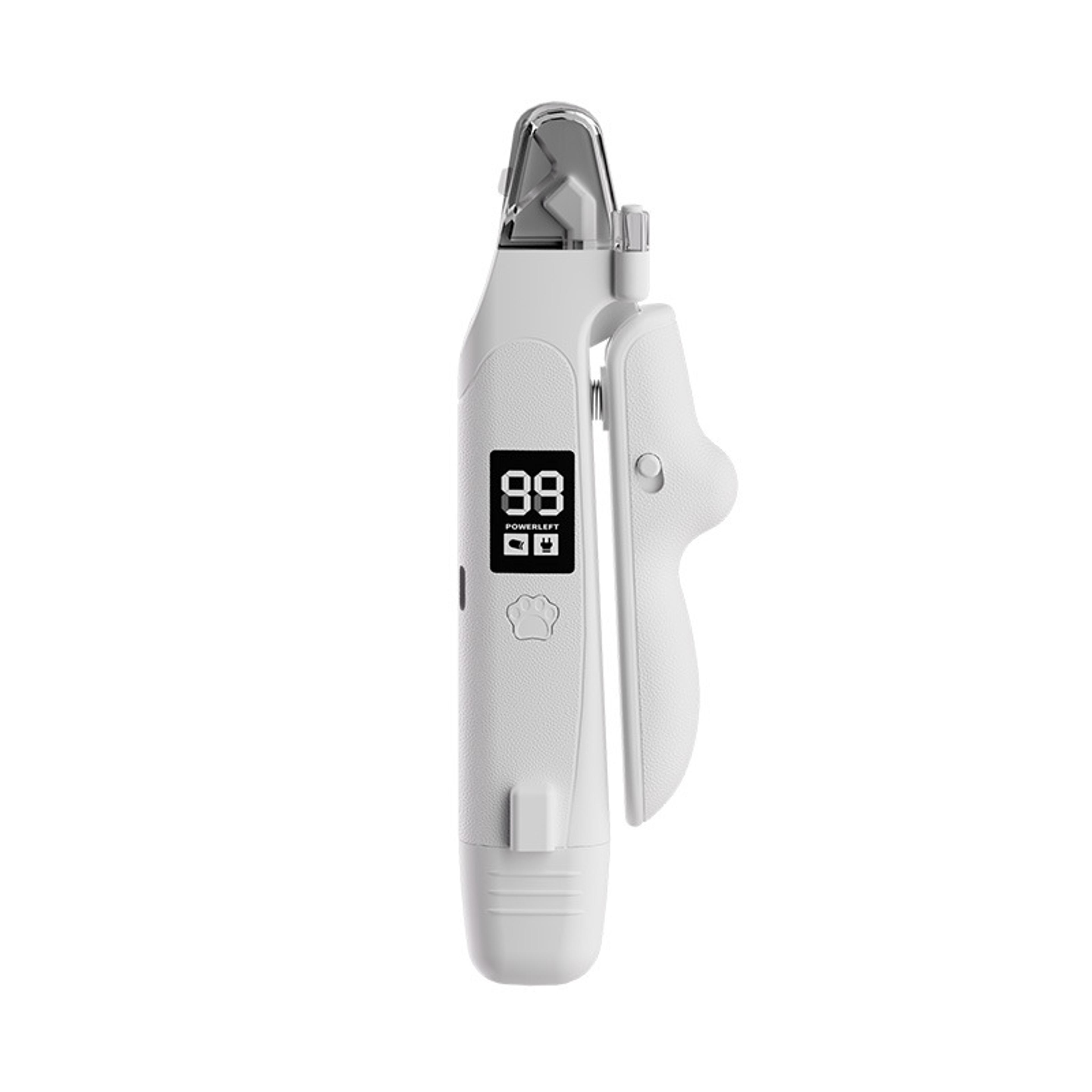 2 in 1 rechargeable pet nail grinder & dog nail trimmer with led light