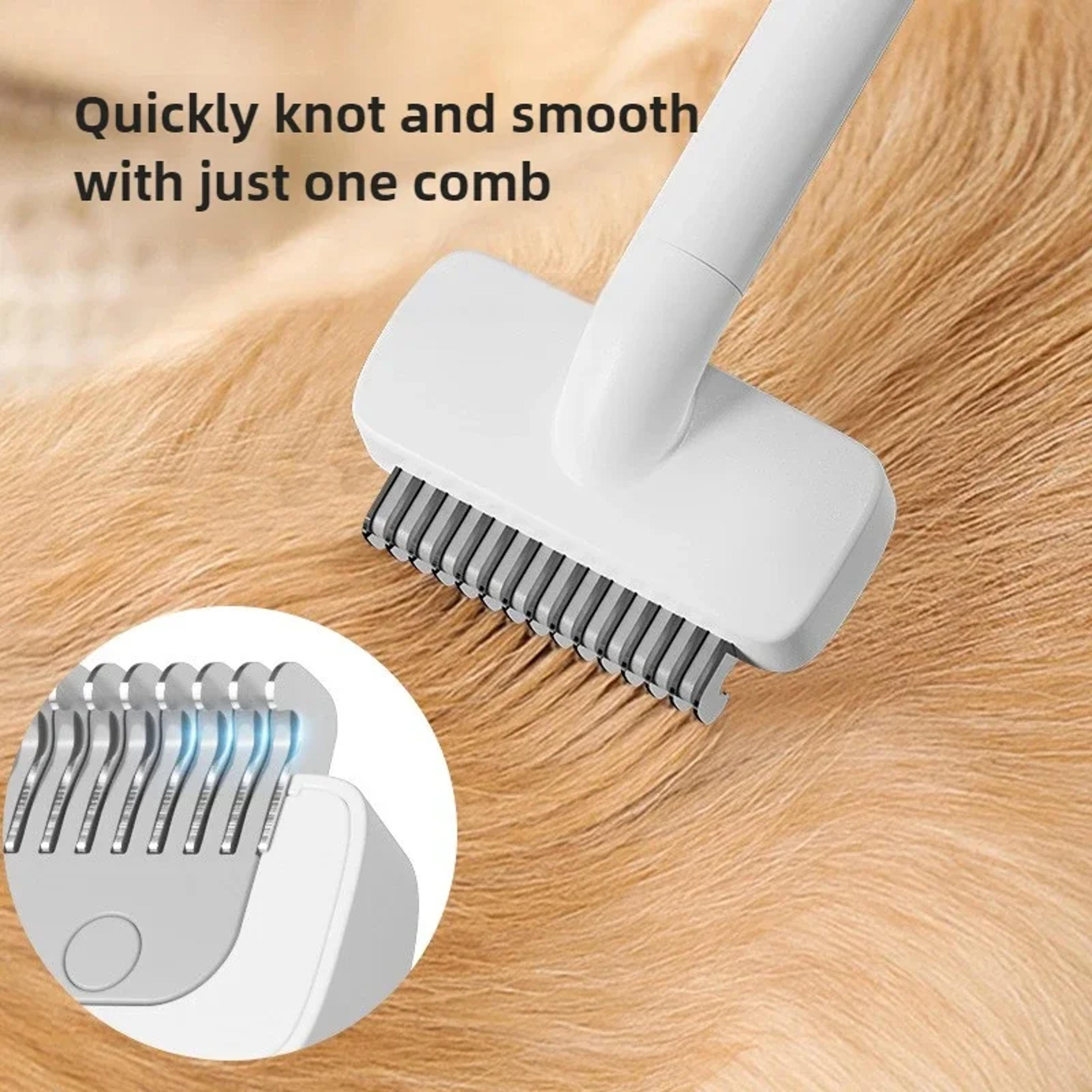 pet grooming tool double sided cat dematting comb & pet shedding brush for dogs and cats