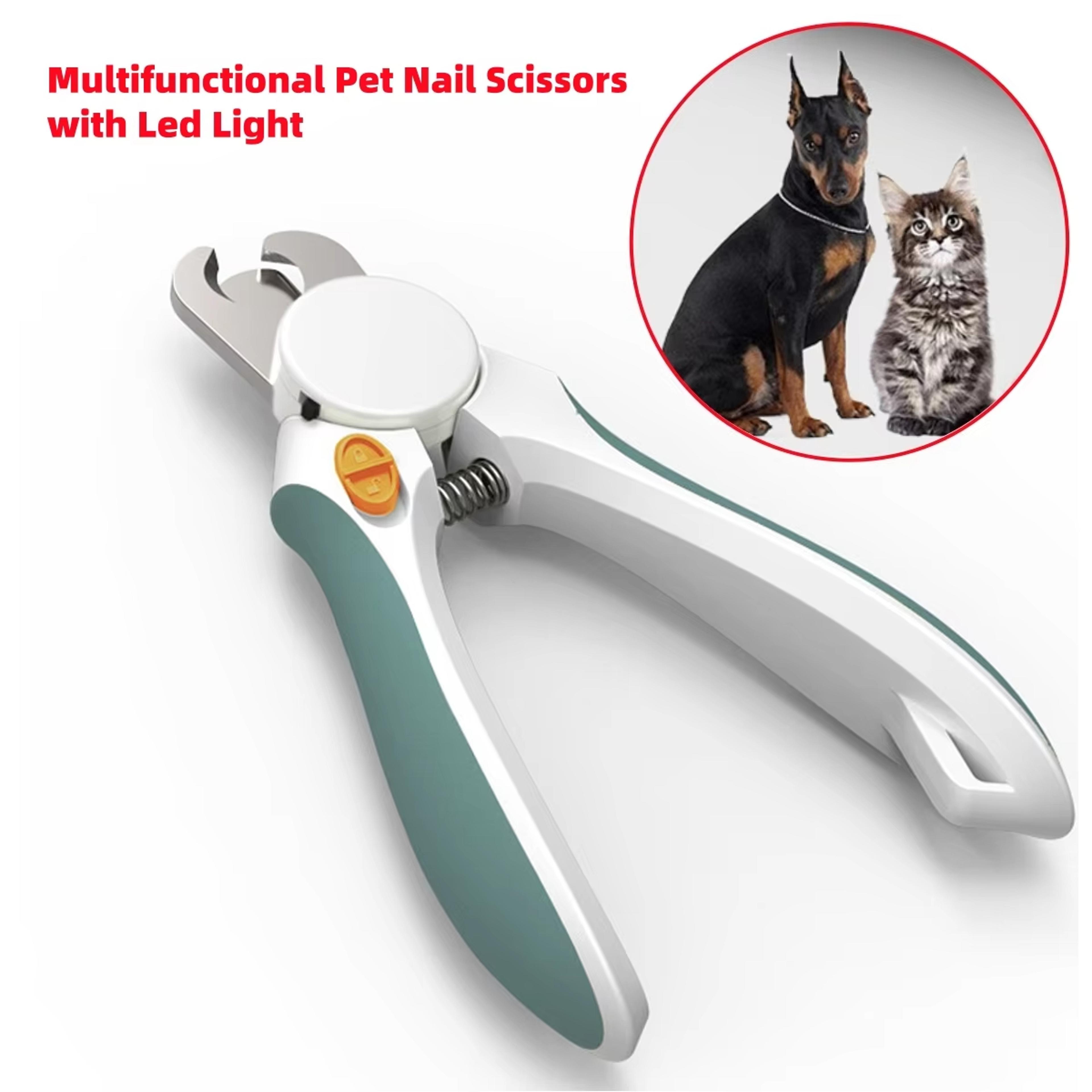 led pet nail clippers for dogs & cats safe bloodline nail trimmer with precision grooming scissors