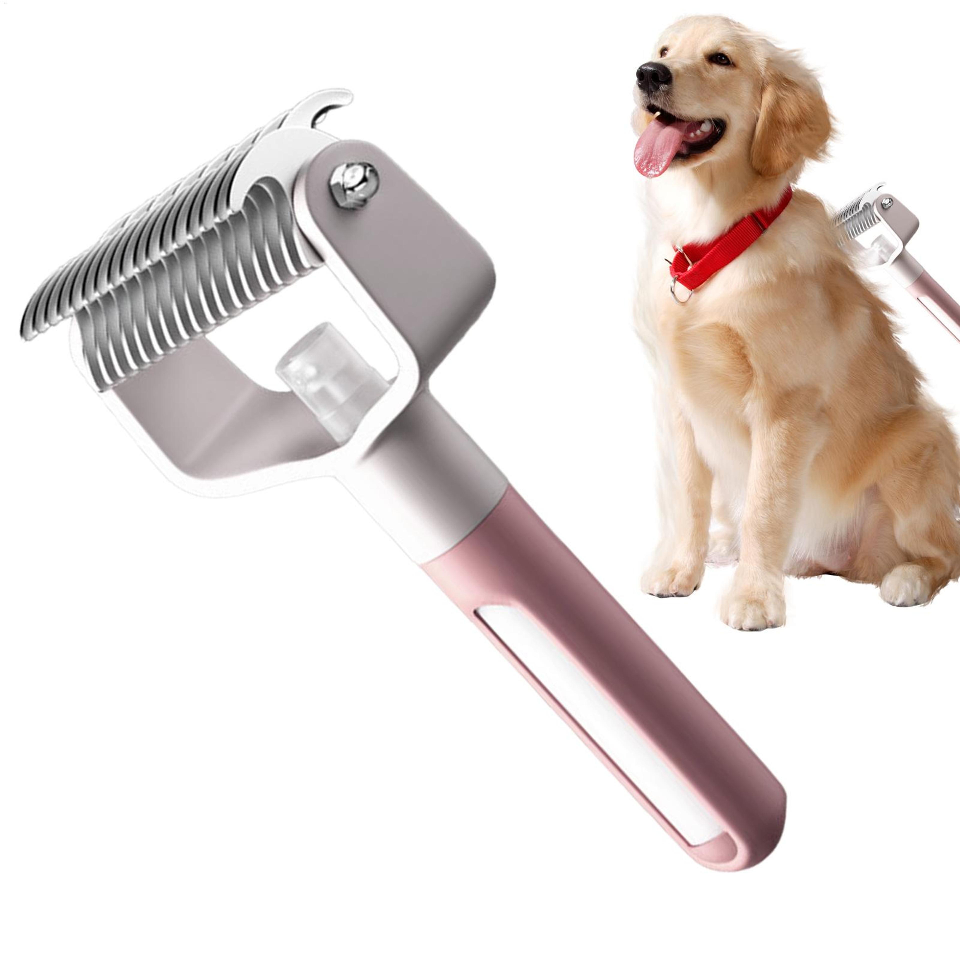 comfort grip pet deshedding brush for dogs & cats undercoat grooming & hair remover comb