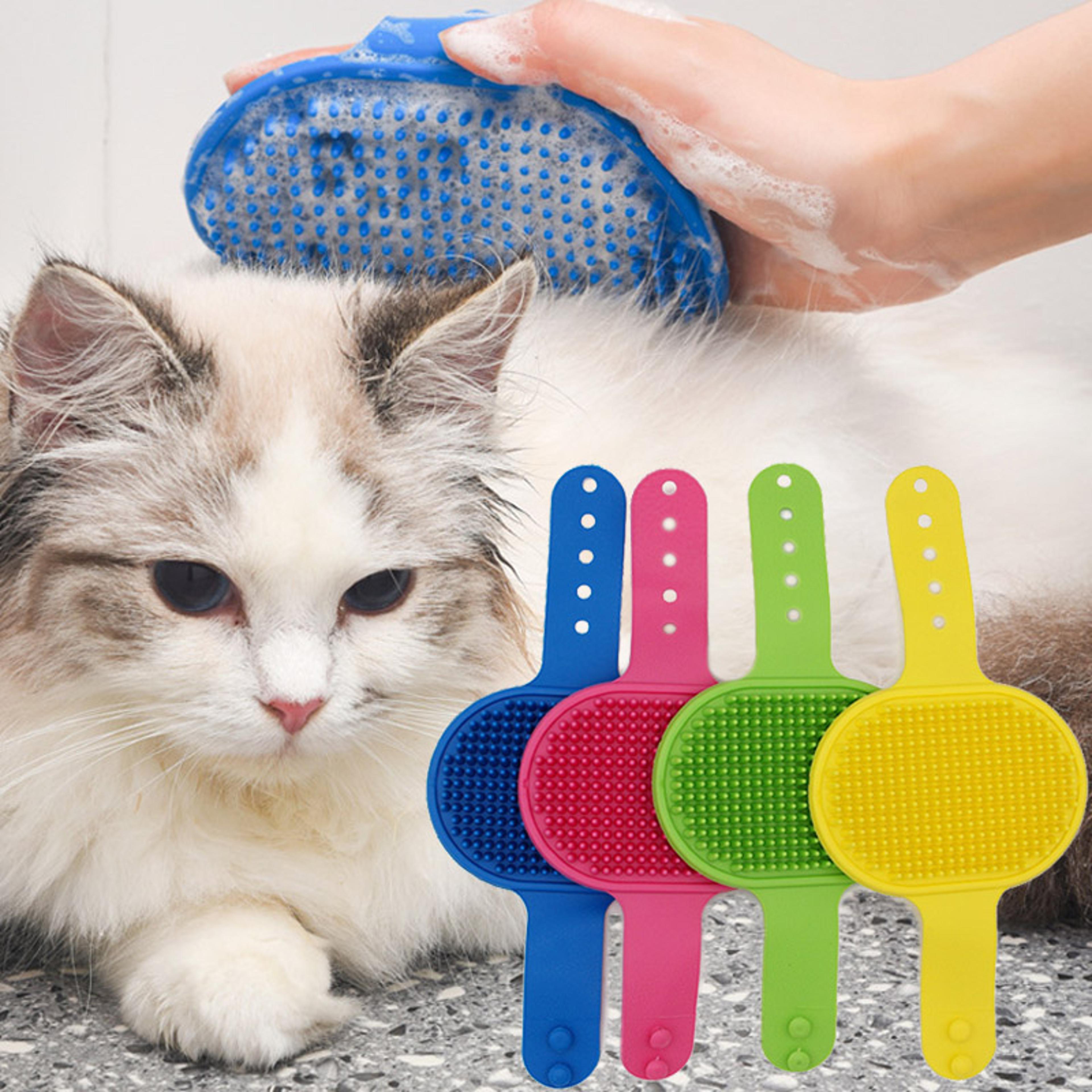 soft silicone pet grooming brush & bath massage glove for dogs and cats hair remover