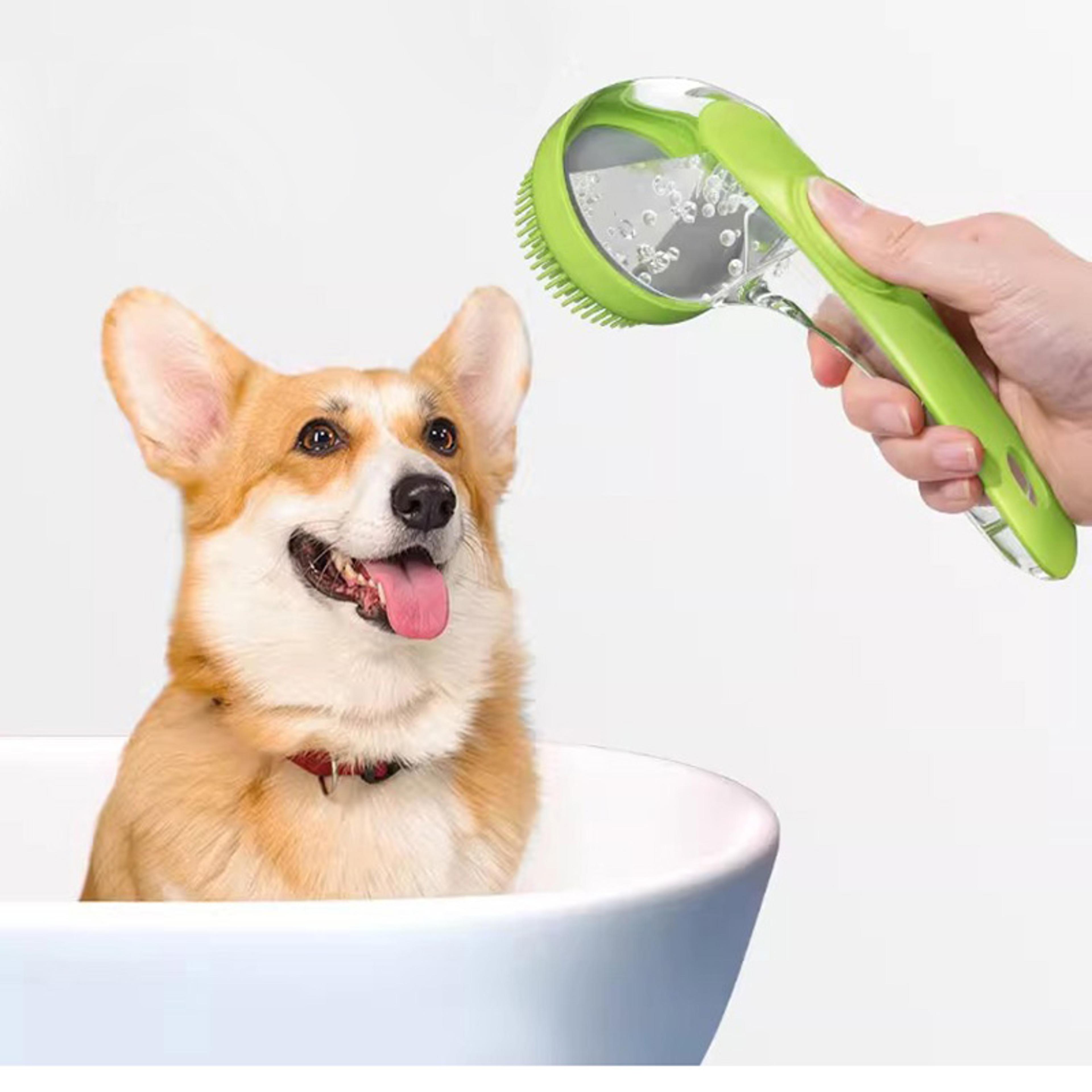 2 in 1 pet grooming glove & bath massage deshedding glove for dogs and cats