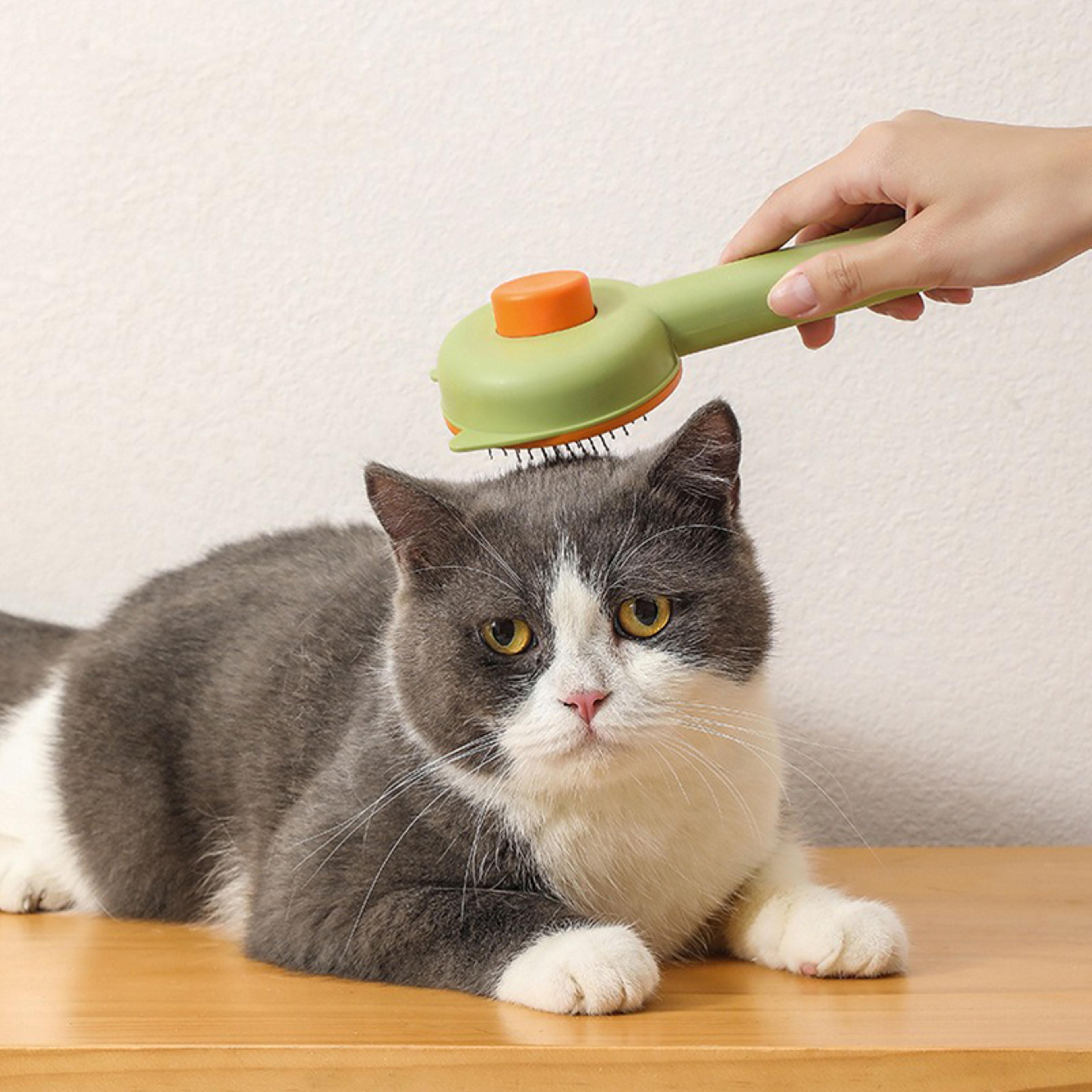self cleaning cat grooming brush for long hair cats & dogs pet deshedding brush