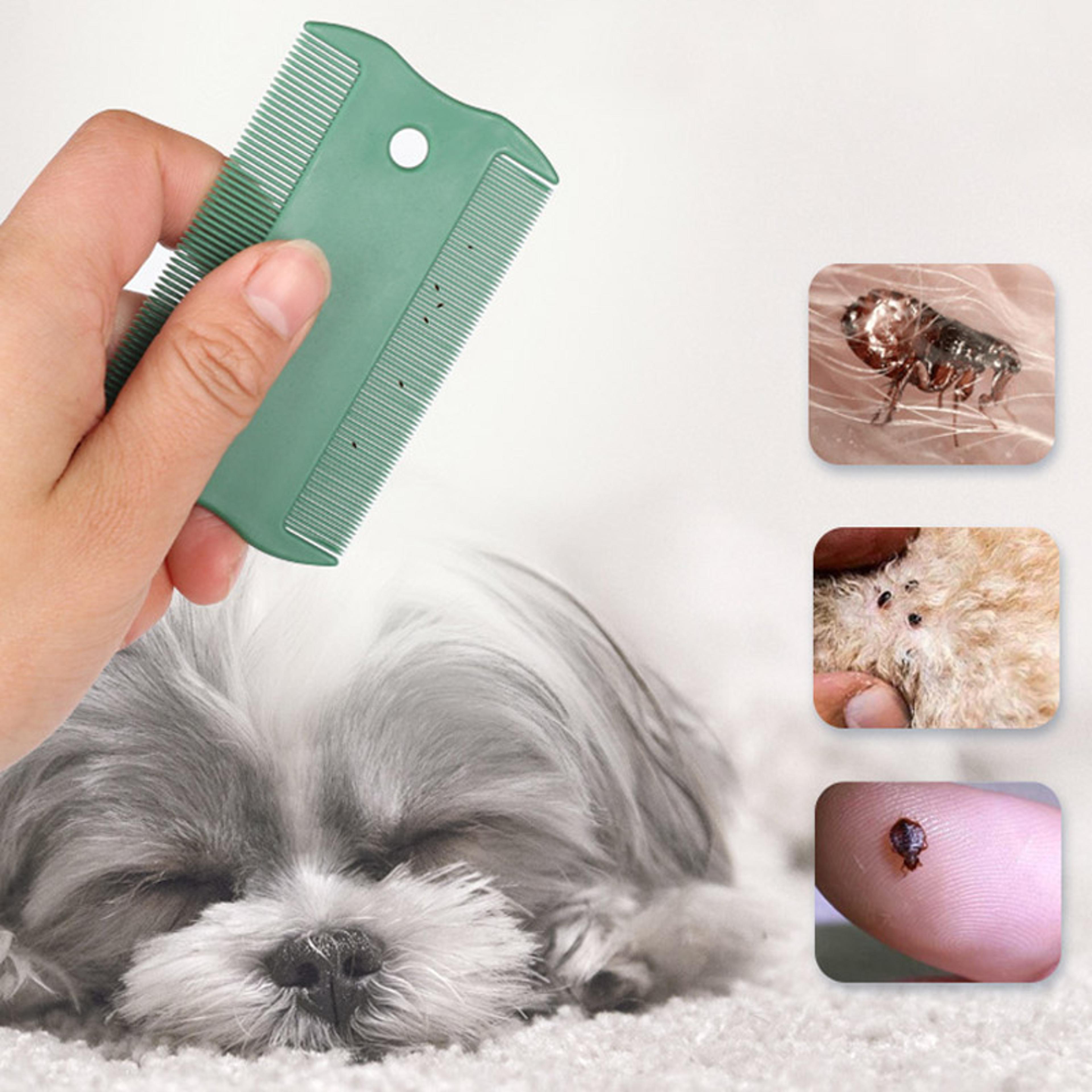double sided pet flea comb fine tooth grooming comb for dogs & cats