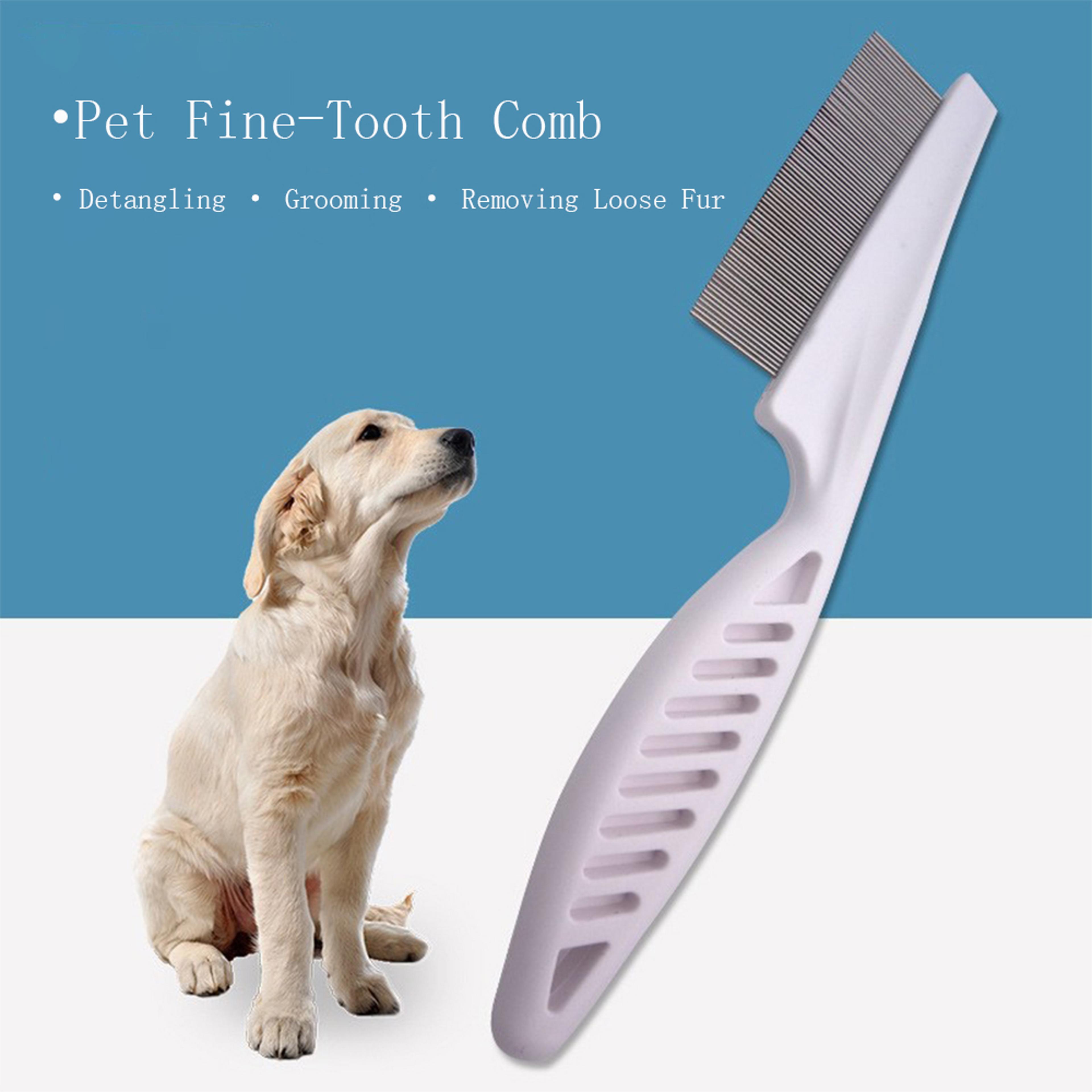 premium pet flea comb for dogs & cats fine tooth pet grooming comb for flea removal & deshedding