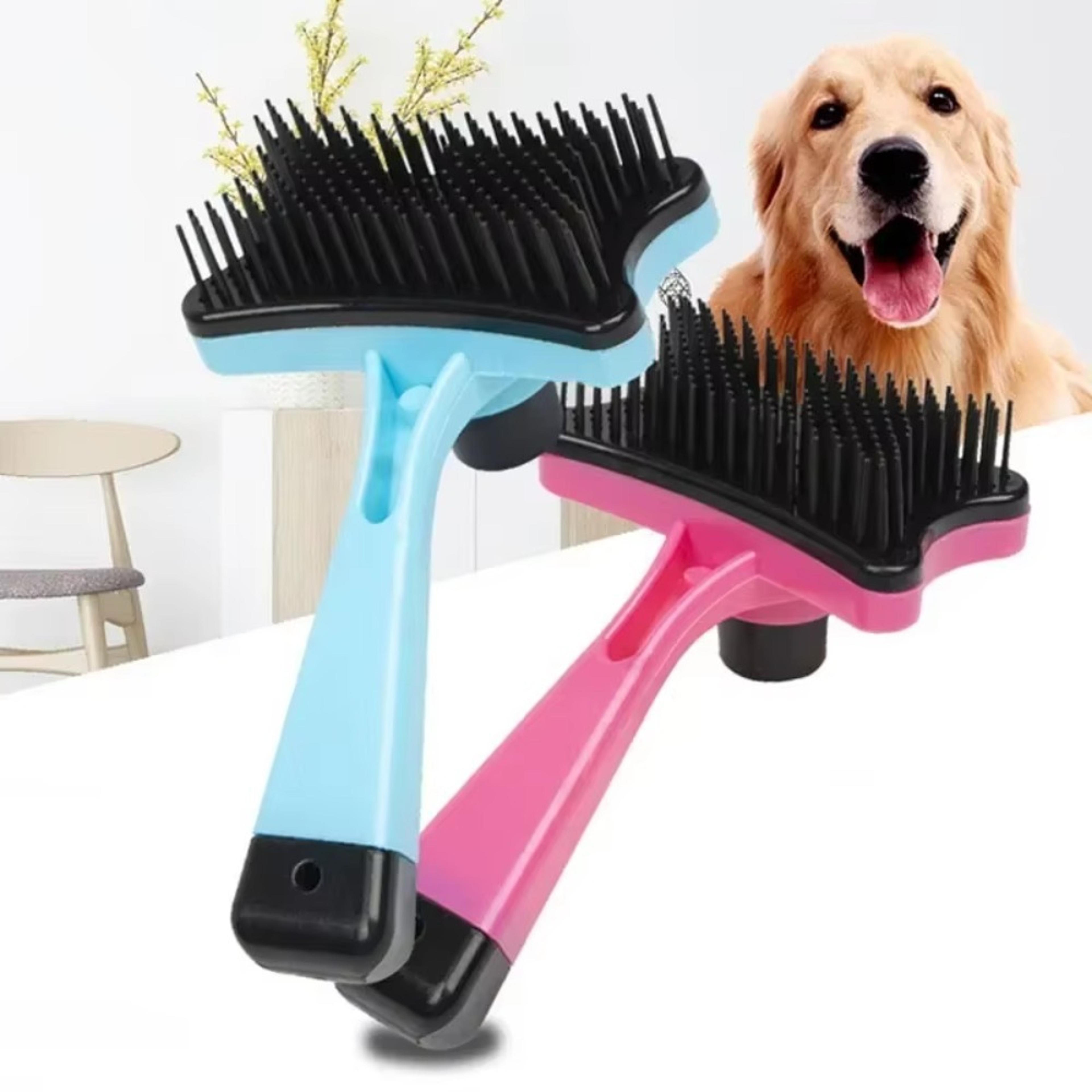 self cleaning pet grooming brush for dogs & cats with one click hair release