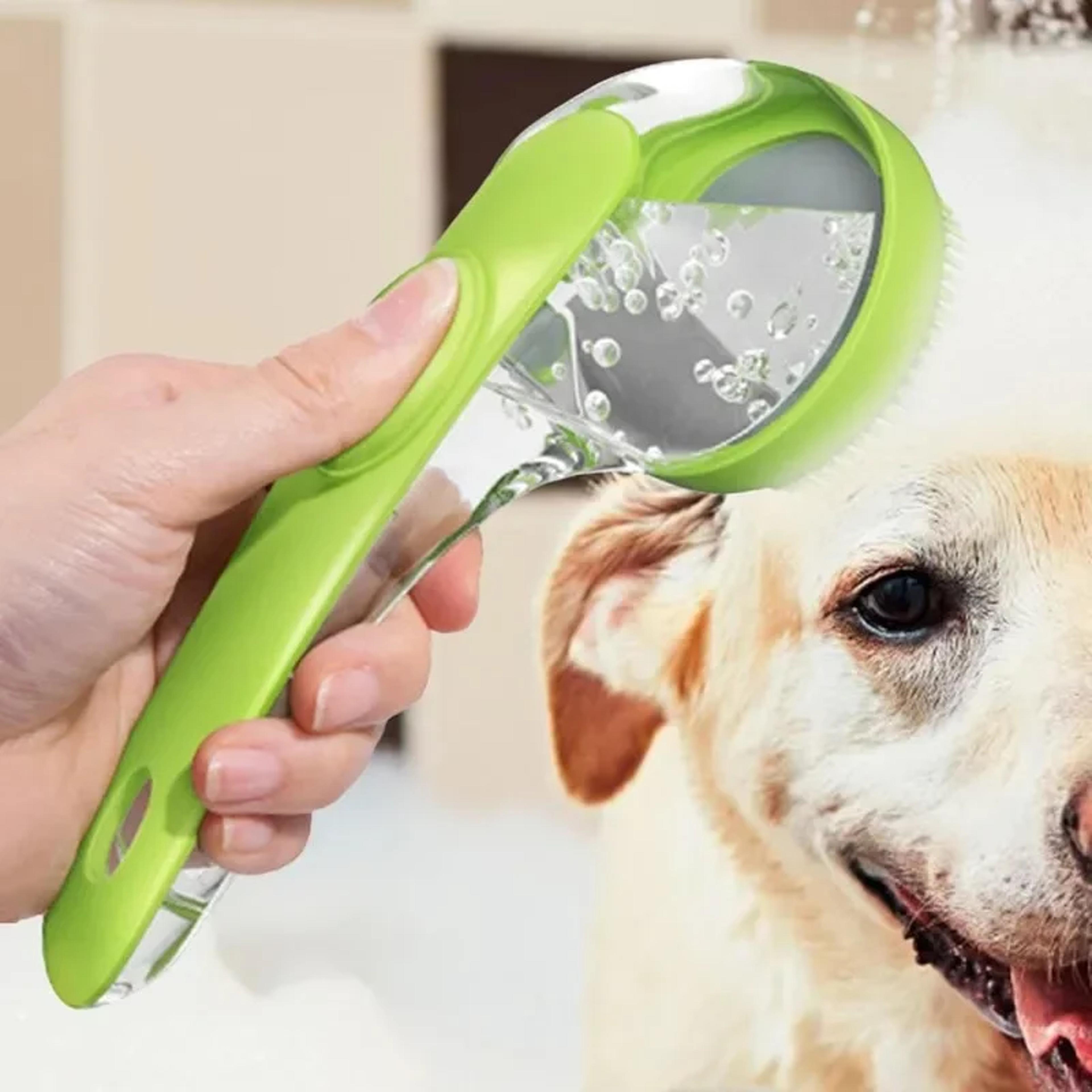 silicone pet bath brush massage scrubber for dogs & cats gentle grooming tool
