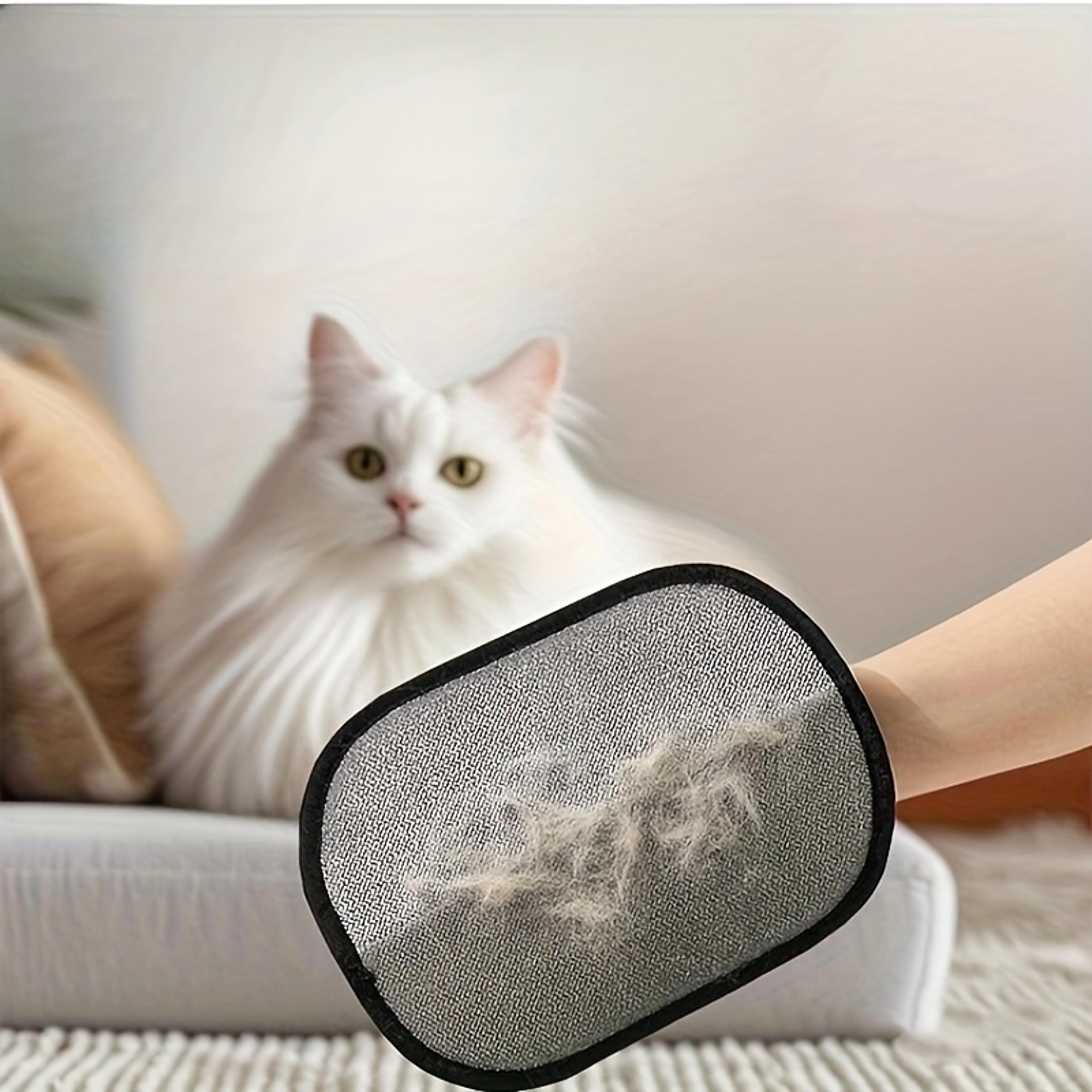 dual sided pet hair remover glove & lint brush for furniture, clothes and pet fur