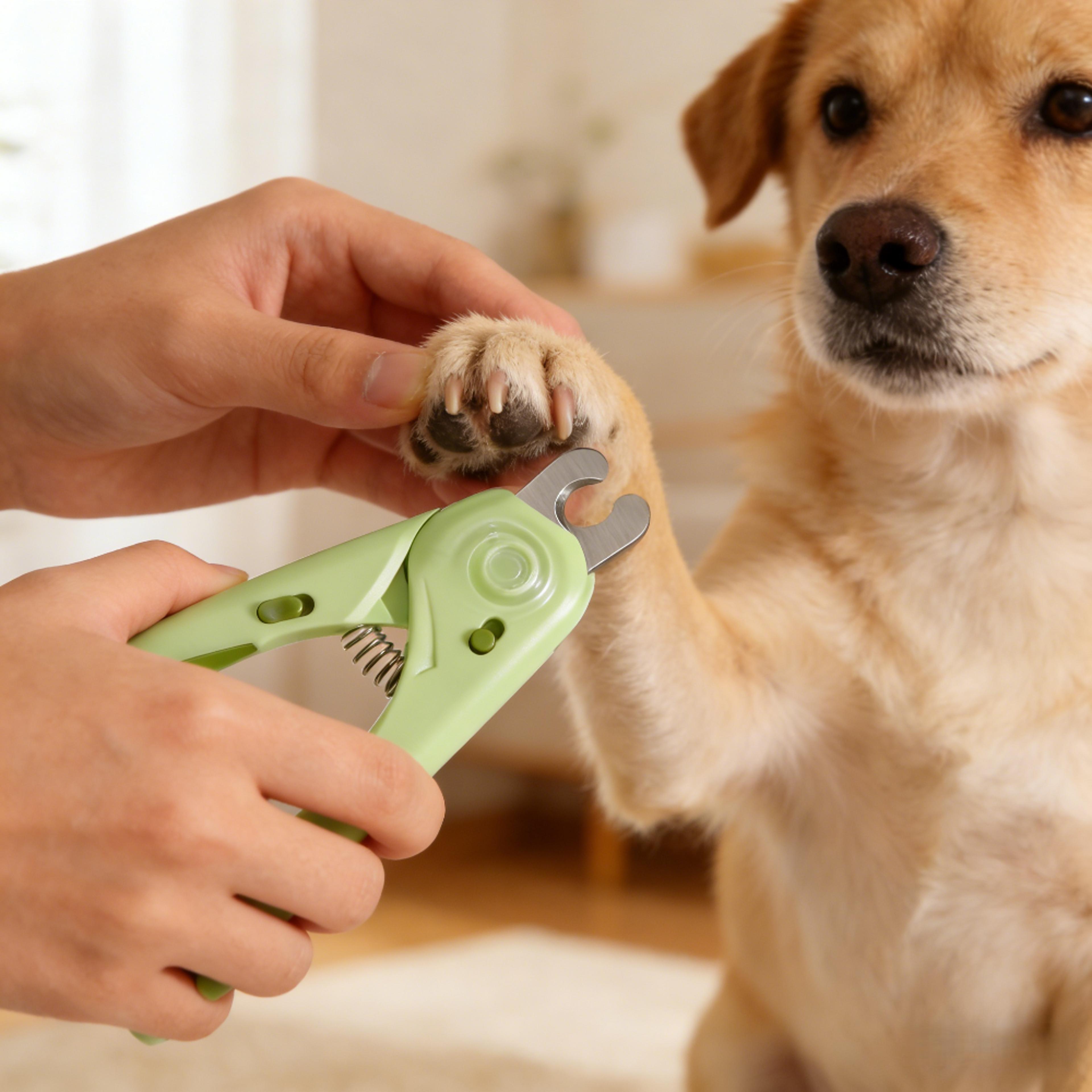 pet nail clipper with safety light guard for dogs & cats professional grooming tool
