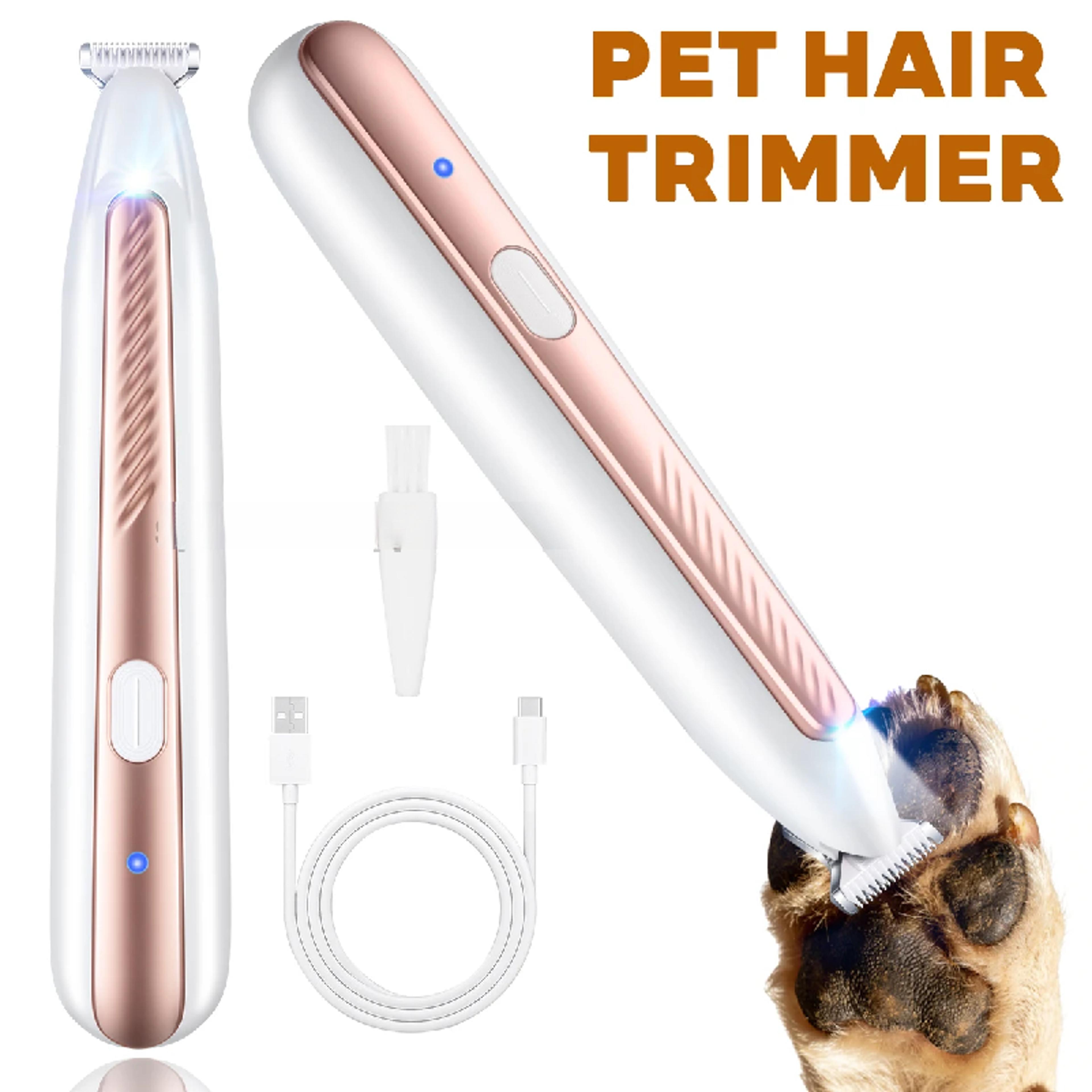 led pet paw trimmer for dogs & cats precision grooming clippers with light