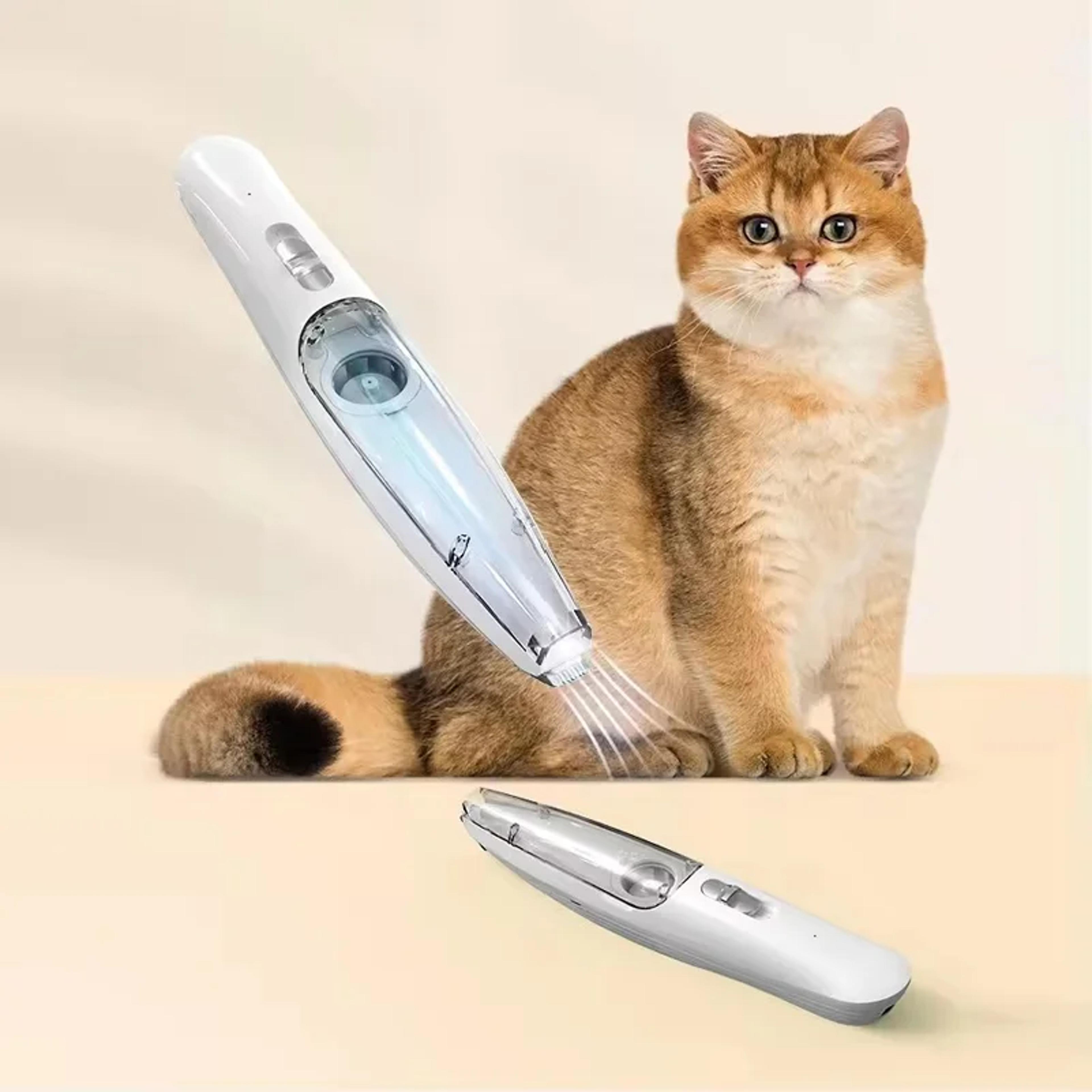 pet grooming kit with suction | dog paw trimmer & cat ear trimmer usb rechargeable