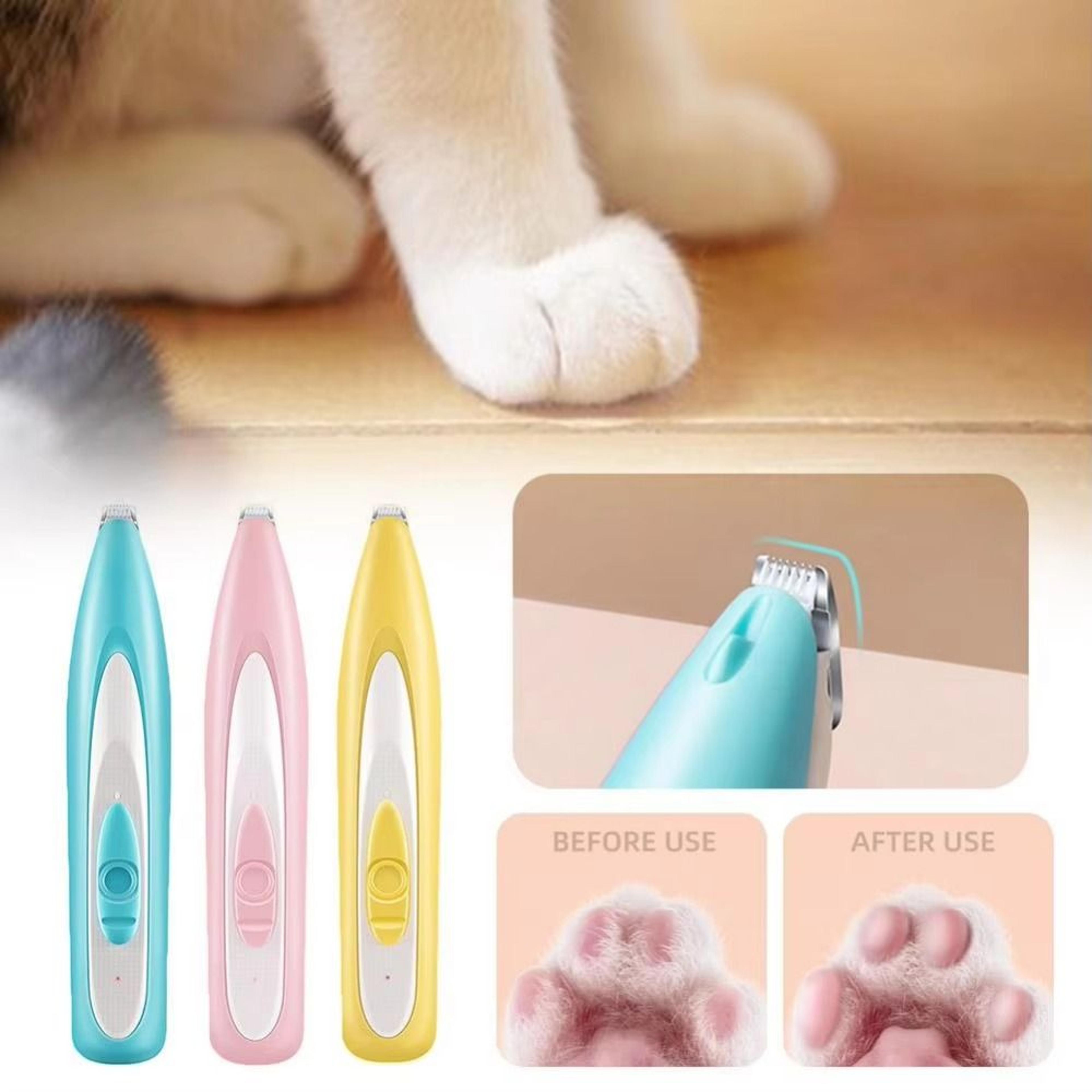 led pet paw trimmer usb rechargeable waterproof dog & cat paw grooming clipper with display