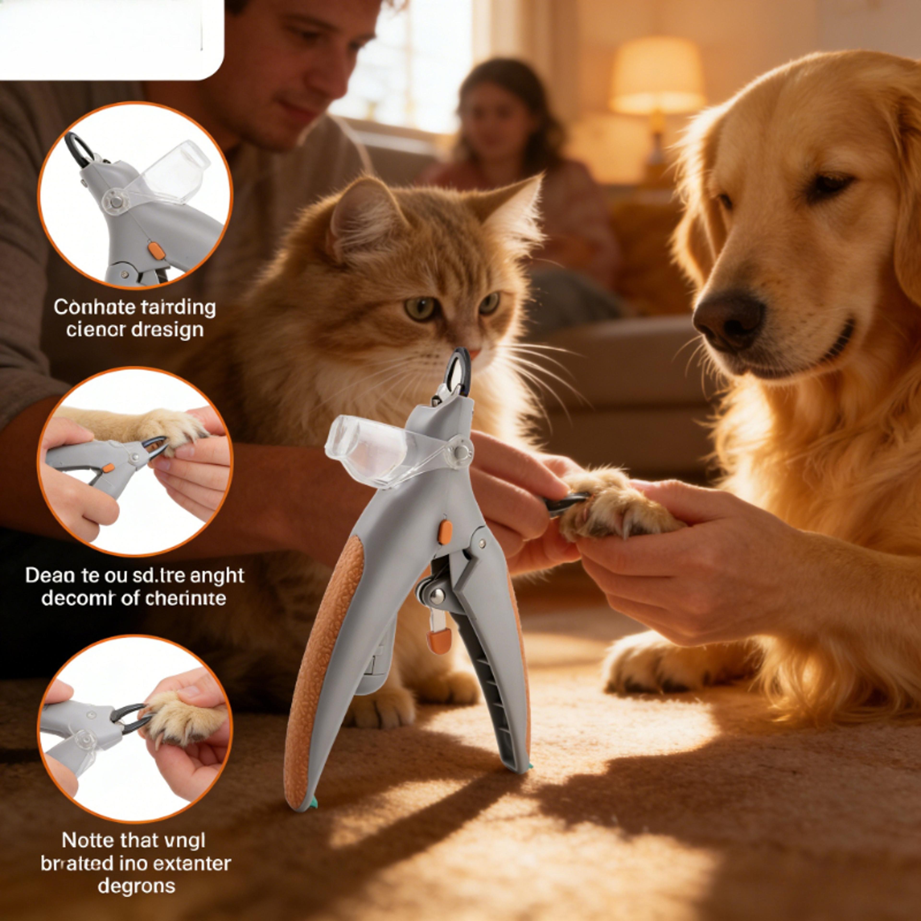 led pet nail clippers with safety guard & nail file professional dog nail clippers for dogs & cats