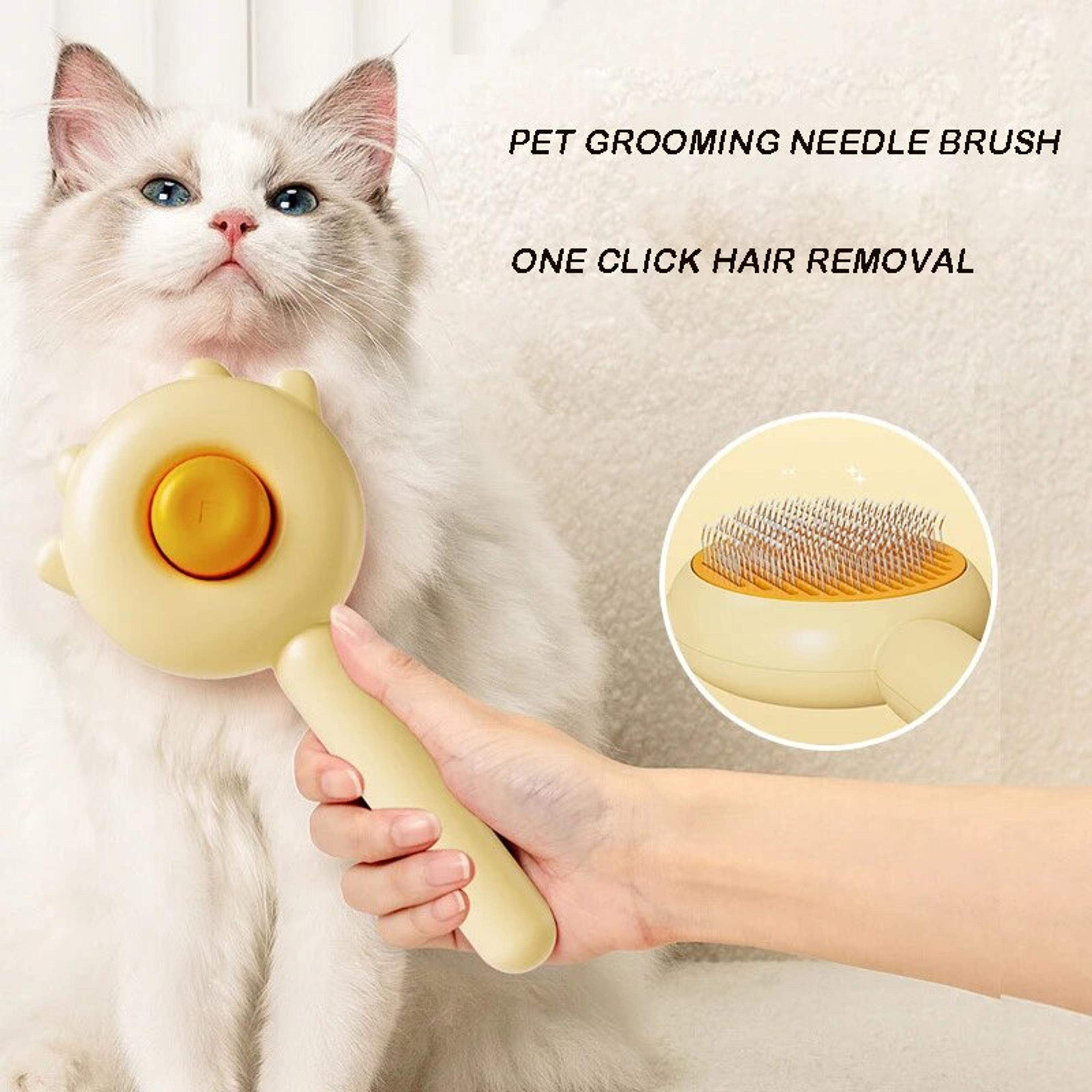 magic cat grooming brush & pet massage deshedding comb for cats and dogs