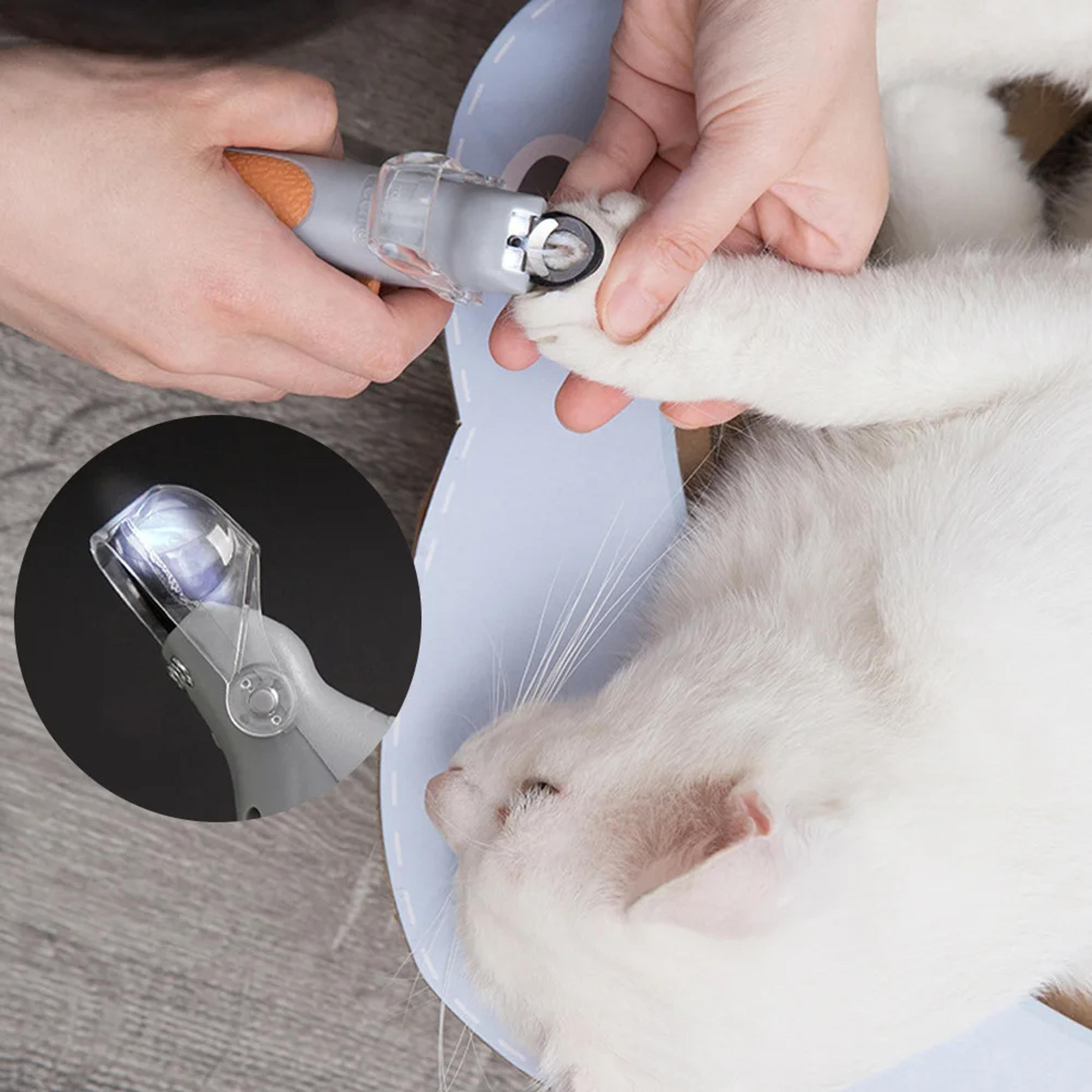 led pet nail clippers for cats & dogs safe professional pet grooming tool with precision stainless steel blades