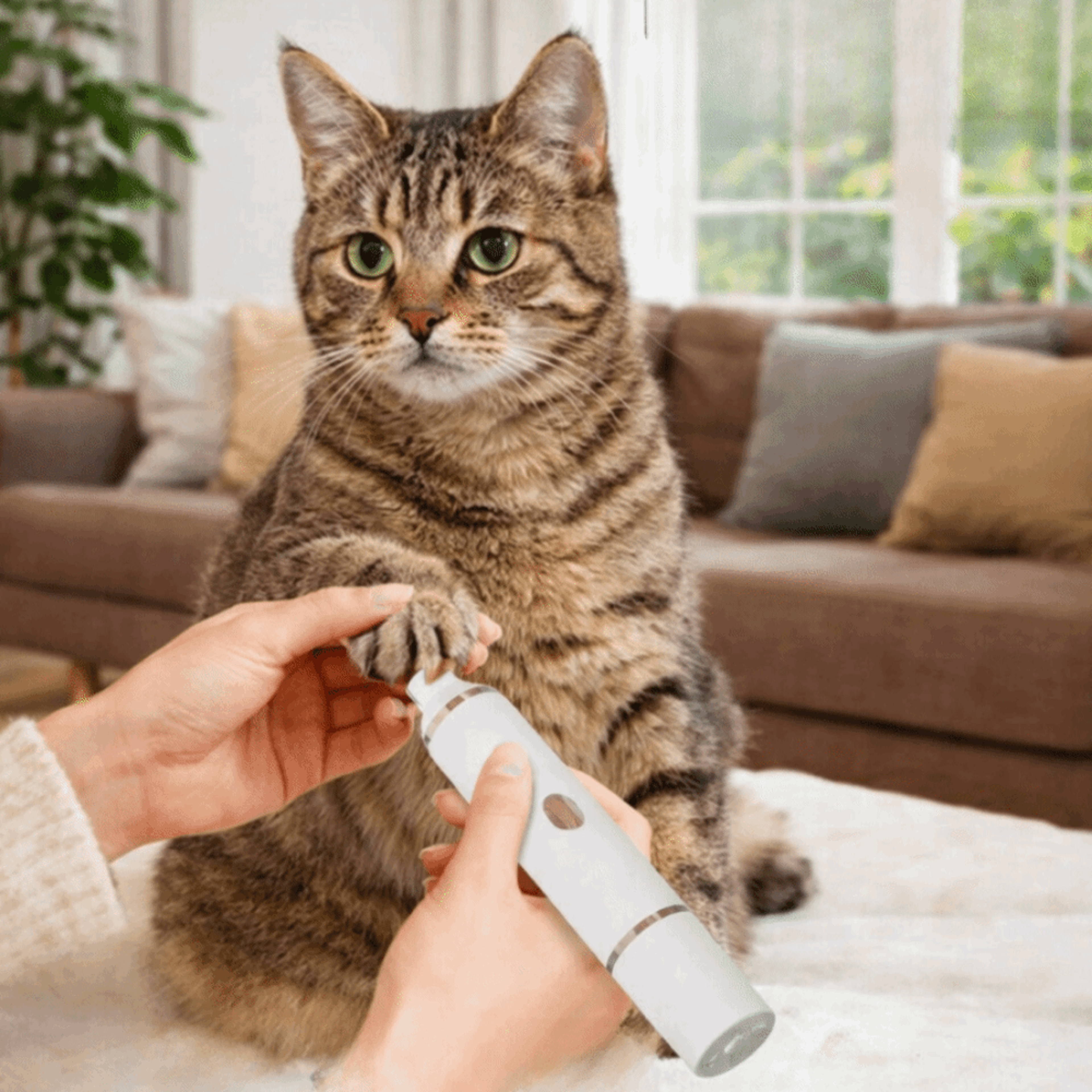 quiet grip pet grooming kit with dog hair trimmer & nail grinder usb rechargeable