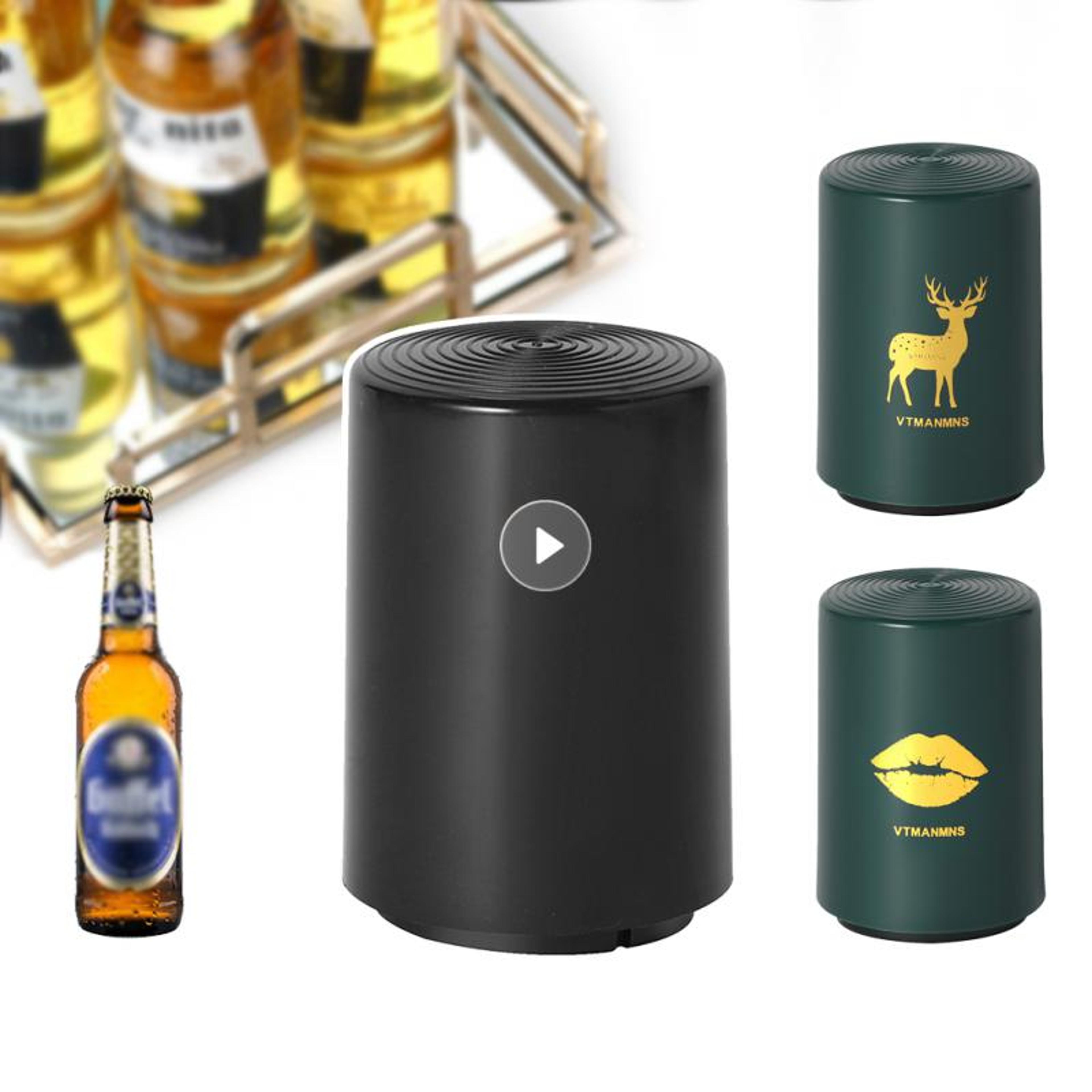portable automatic bottle opener: effortless cap removal for beer, wine, soda - ideal kitchen & bar tool
