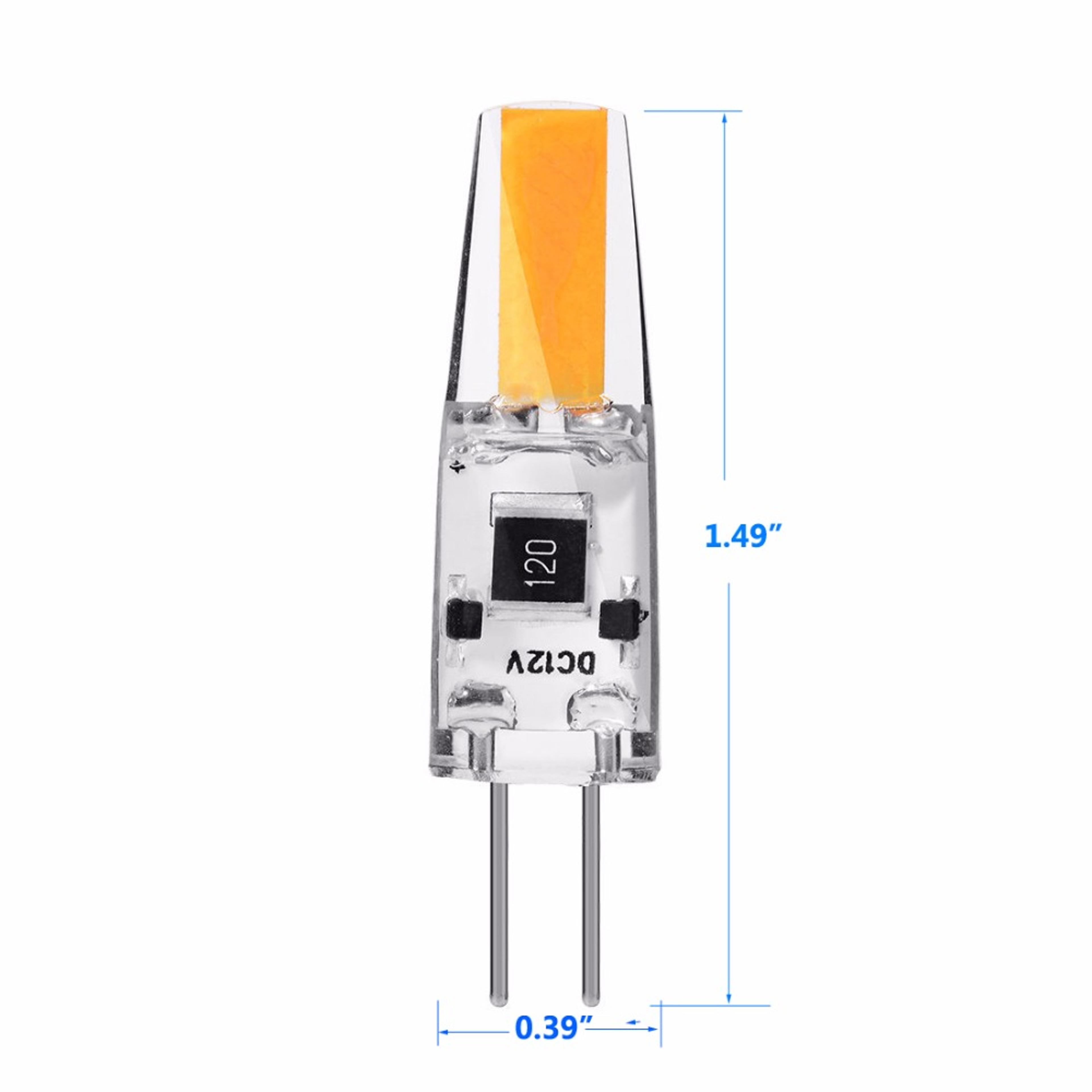 2pcs led g4 6w light bulb cob spotlight - cold/warm white, replace halogen lamps