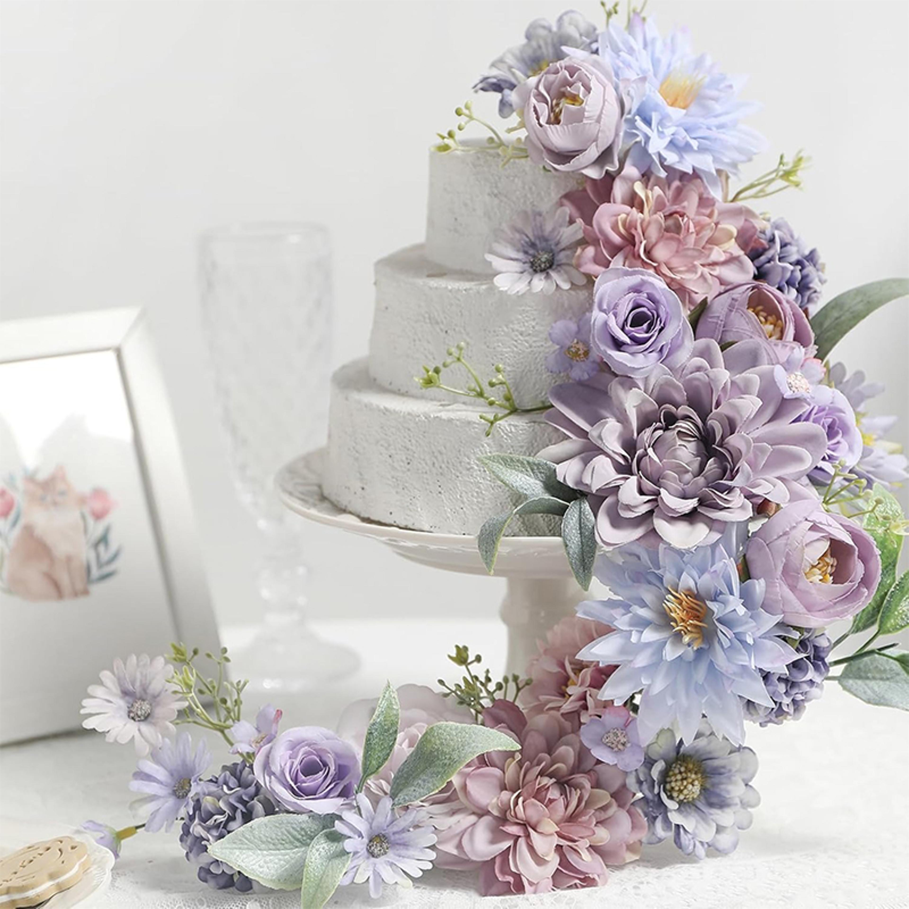 fake dahlia flower heads artificial, wedding decor, home decor, diy garland party gift accessories