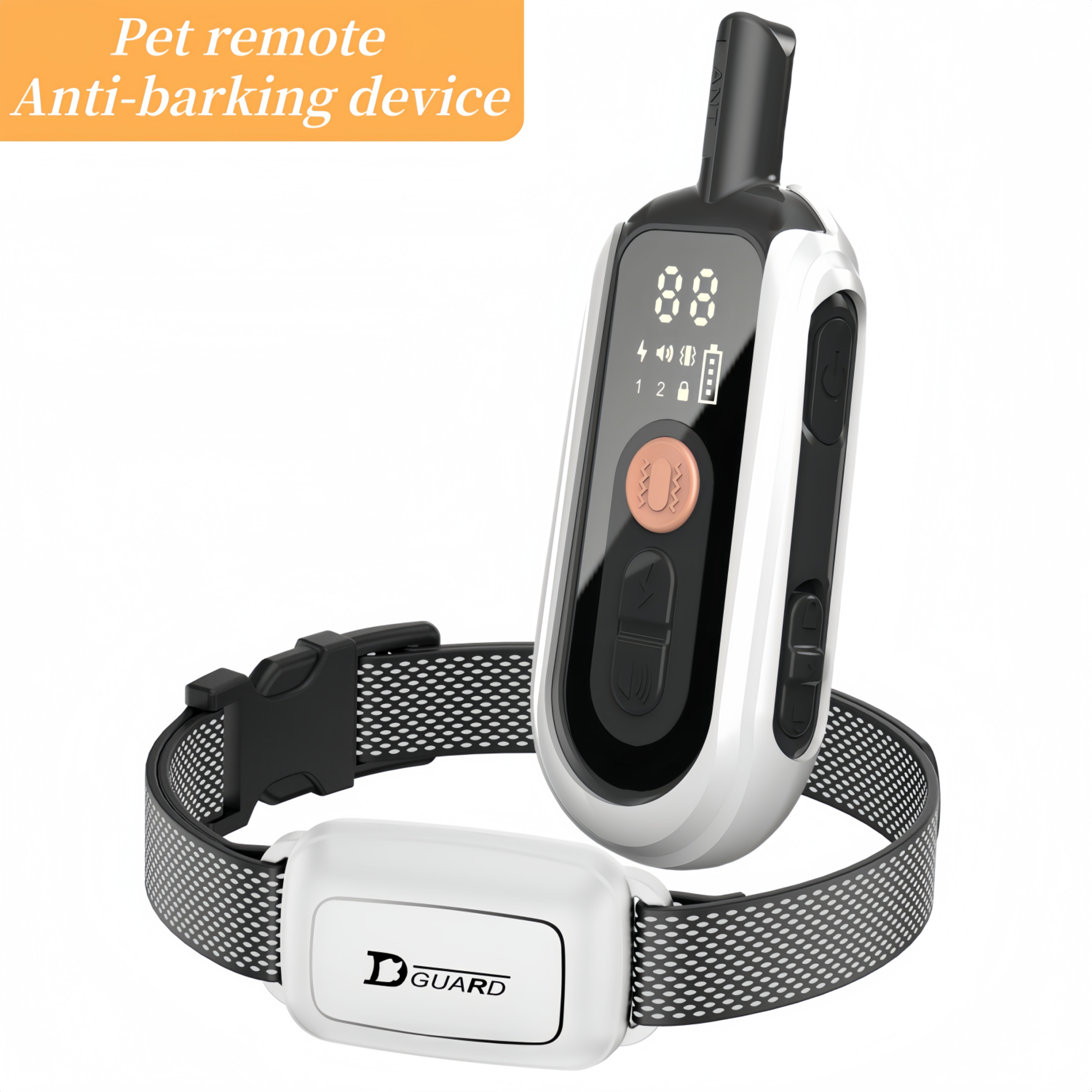 rechargeable waterproof dog training collar with remote control anti barking device