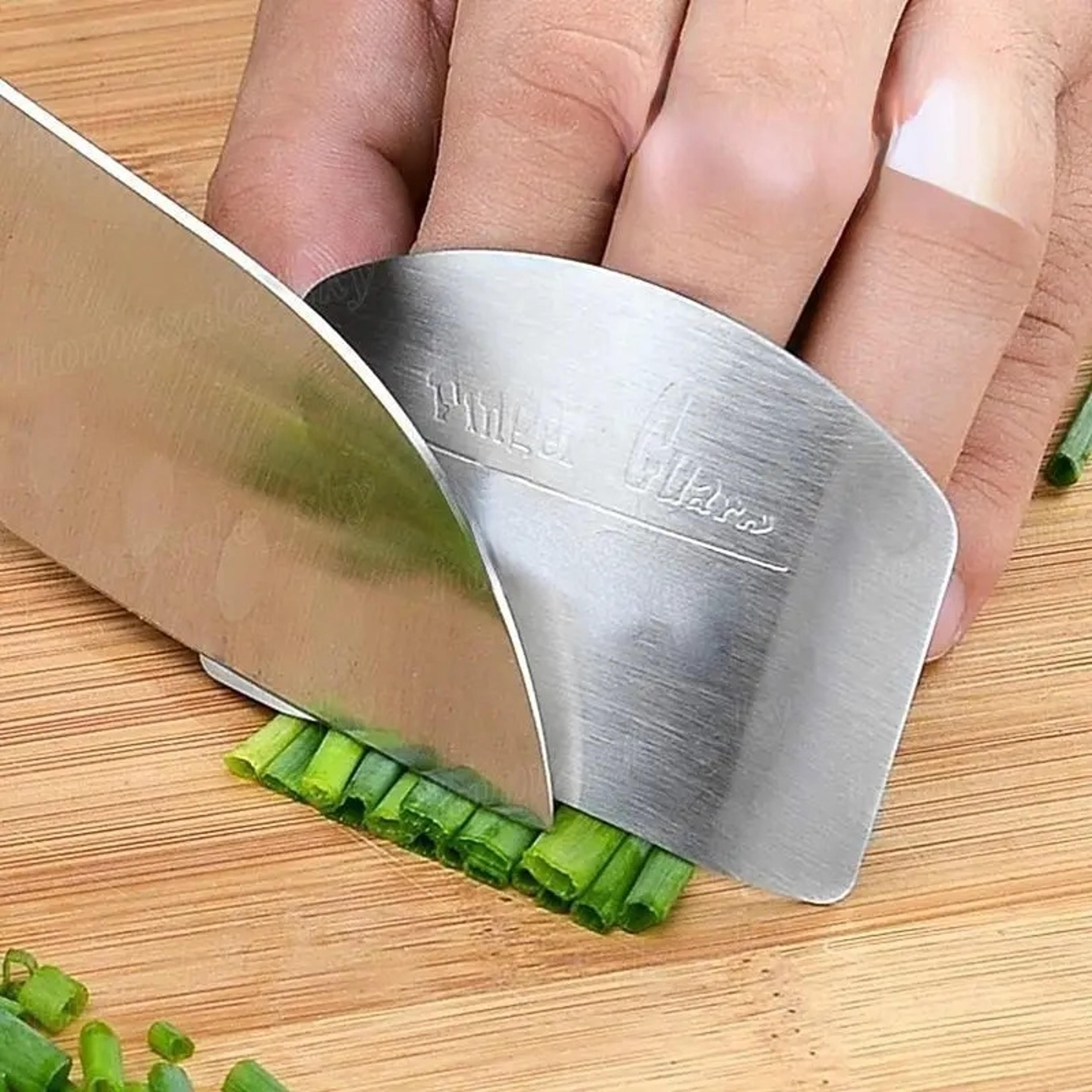 heavy duty finger guard for safe cutting stainless steel anti cut shield with non slip grip for cooking