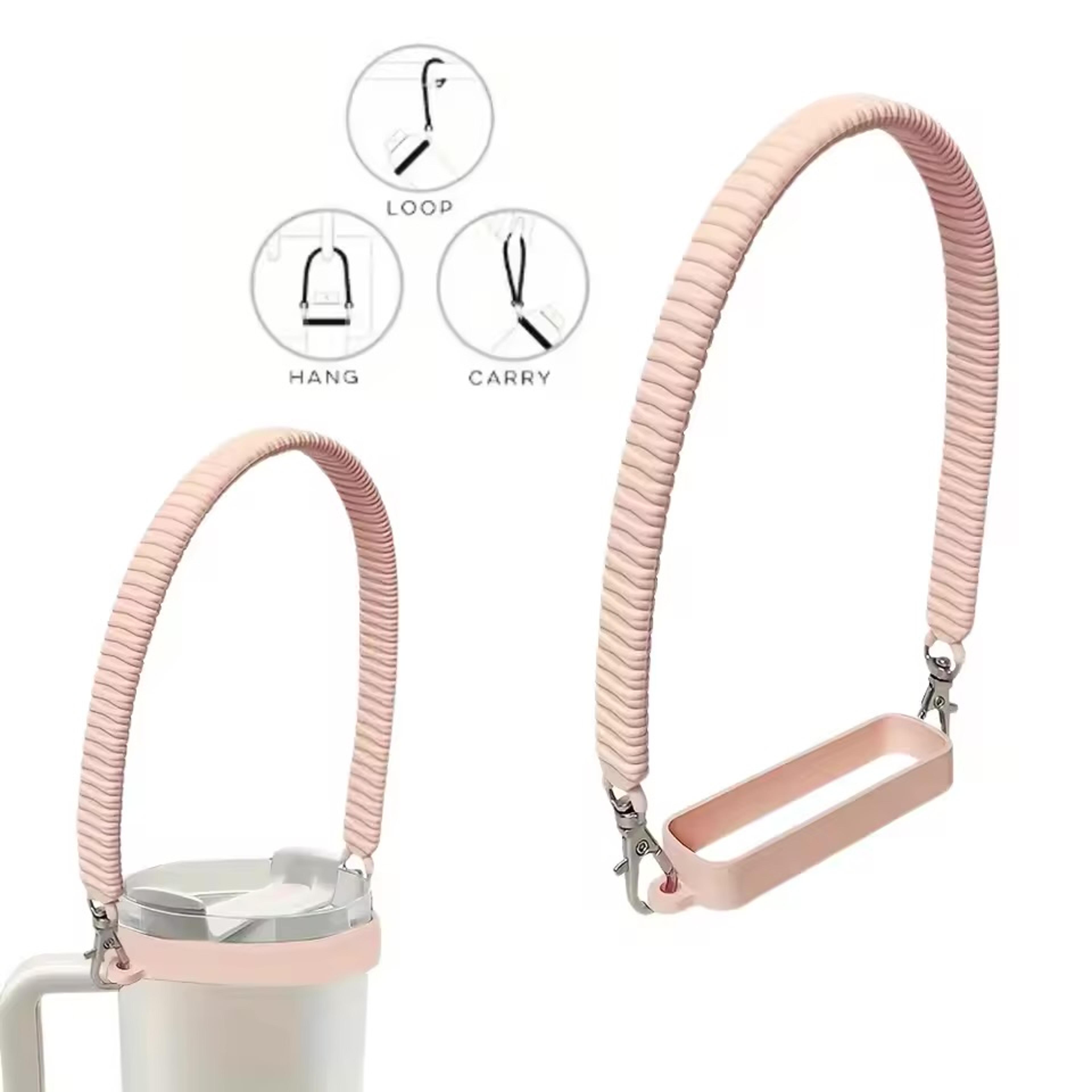 durable silicone water bottle holder sling fits bottles, soft & comfortable carrier strap