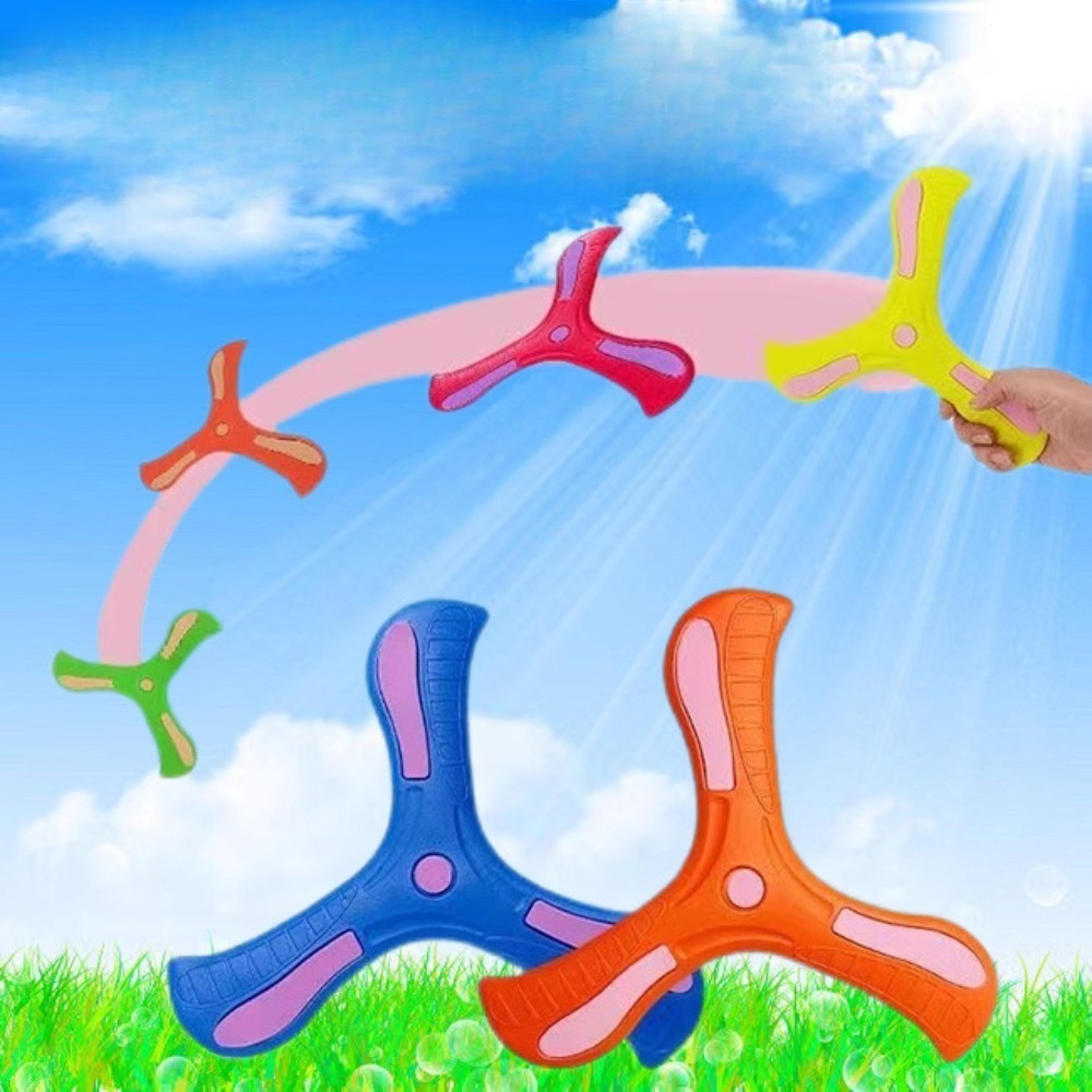 soft eva boomerang flying disc toy for kids & family outdoor play