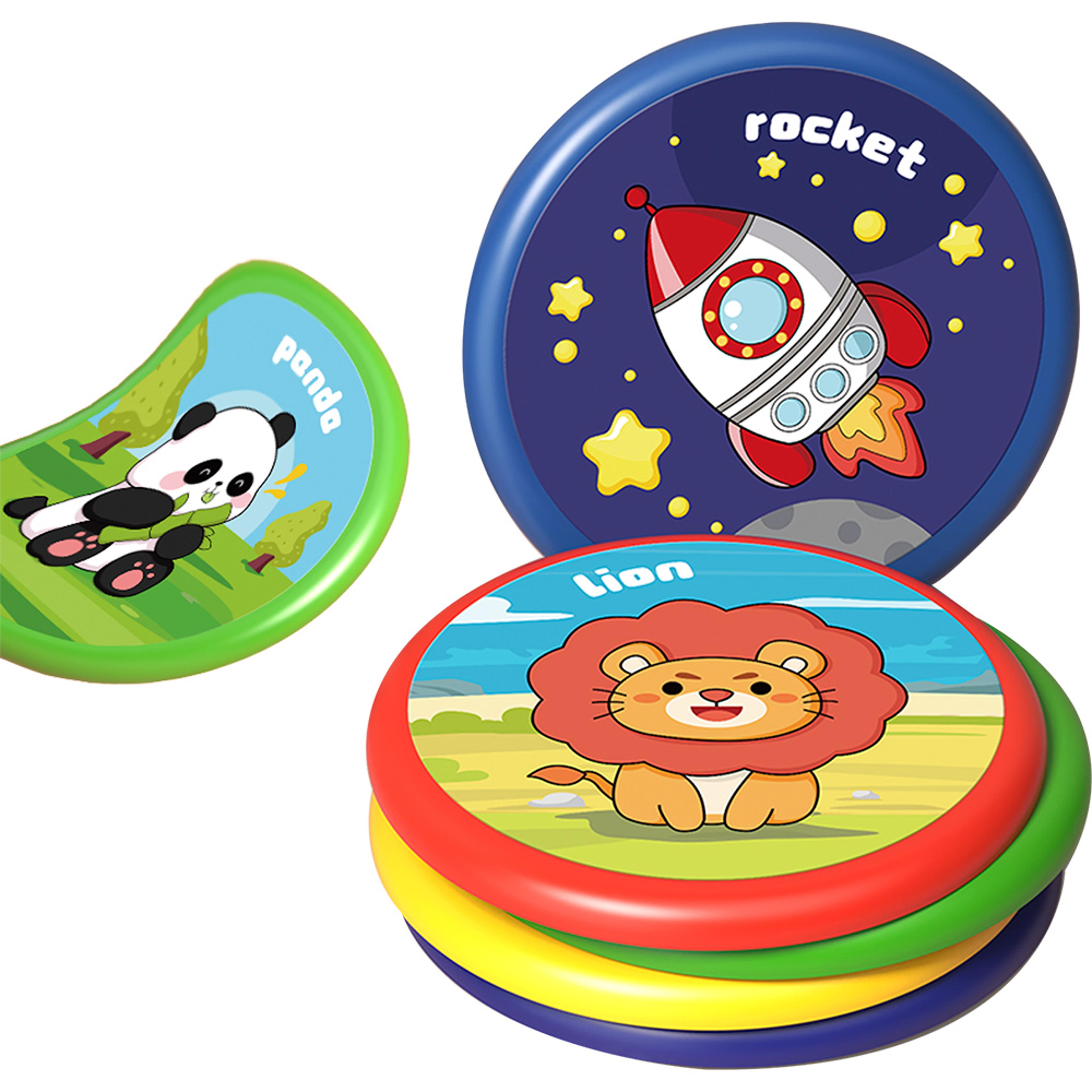 cartoon soft flying disc for kids, parent child outdoor throw toy