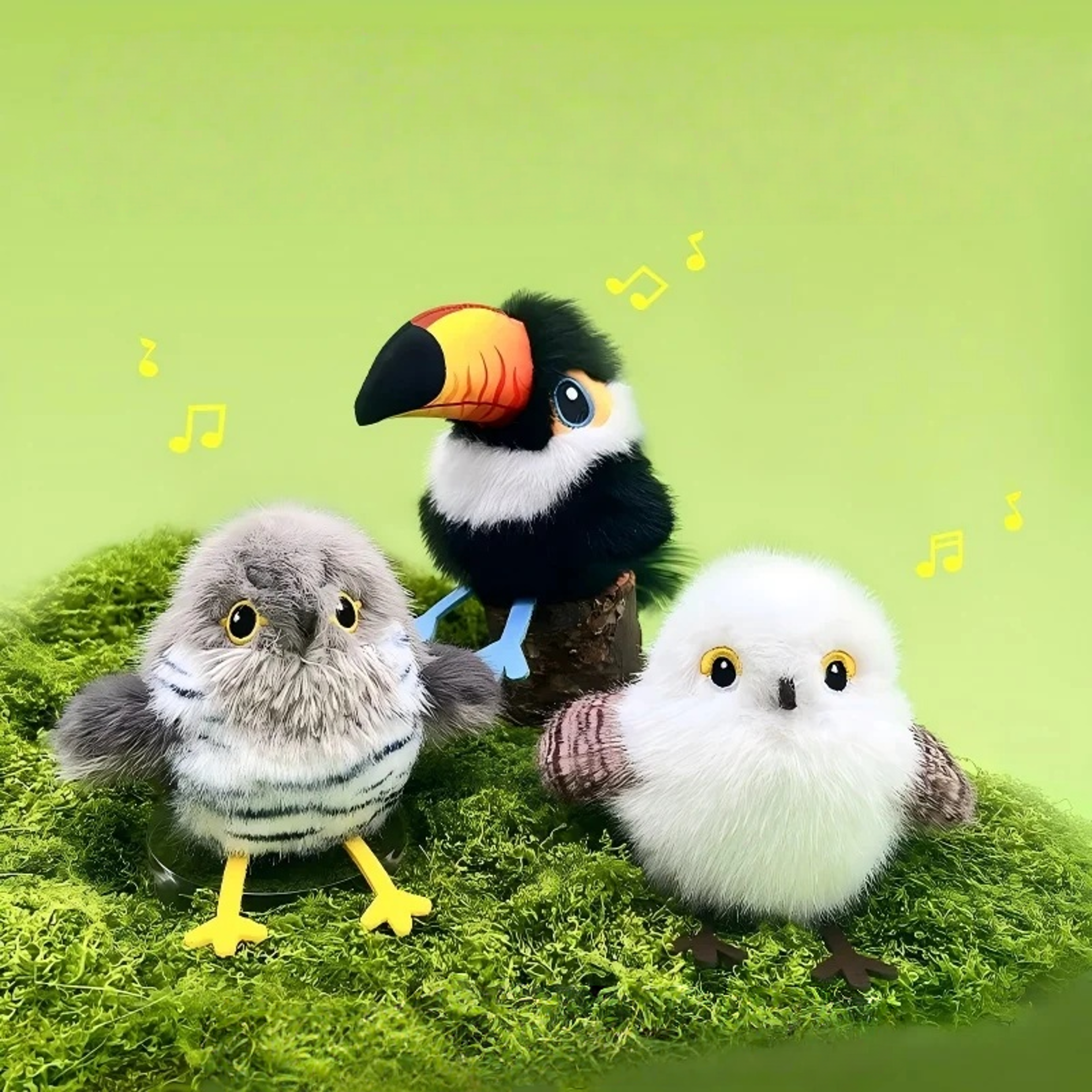 interactive flapping bird cat toy rechargeable chirping plush for indoor cats