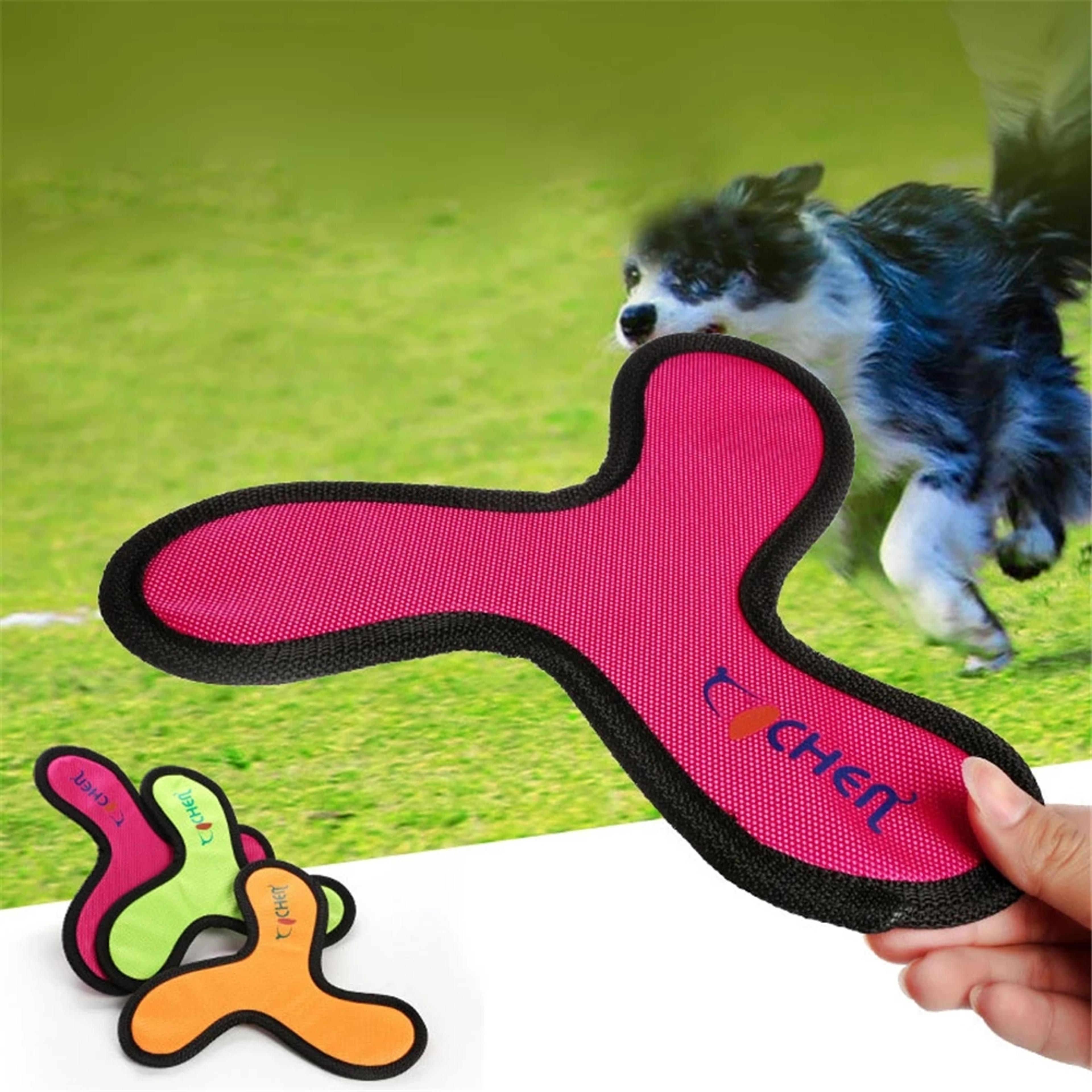 soft bite resistant dog frisbee toy for fetch and training