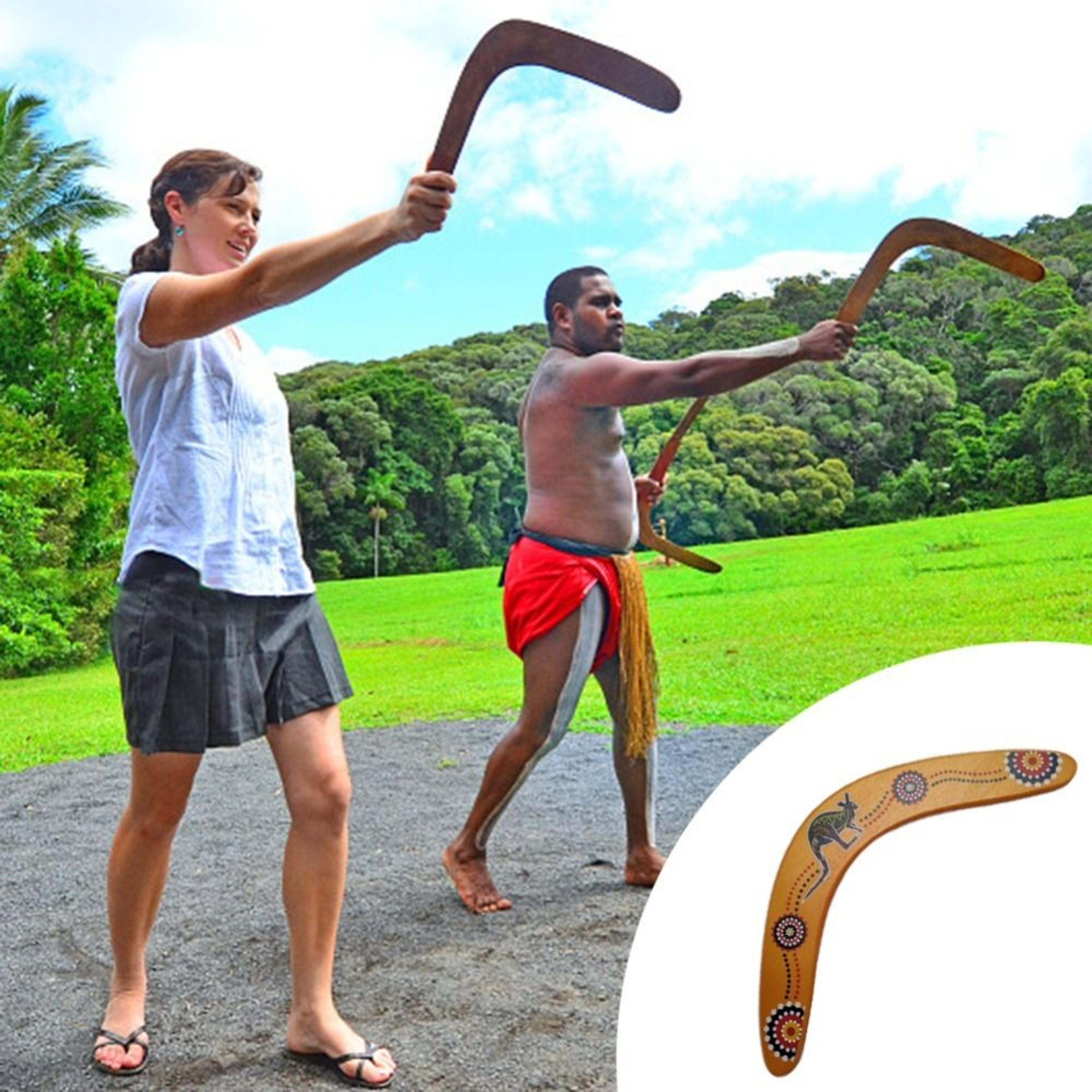 kids boomerang wooden returning outdoor toy