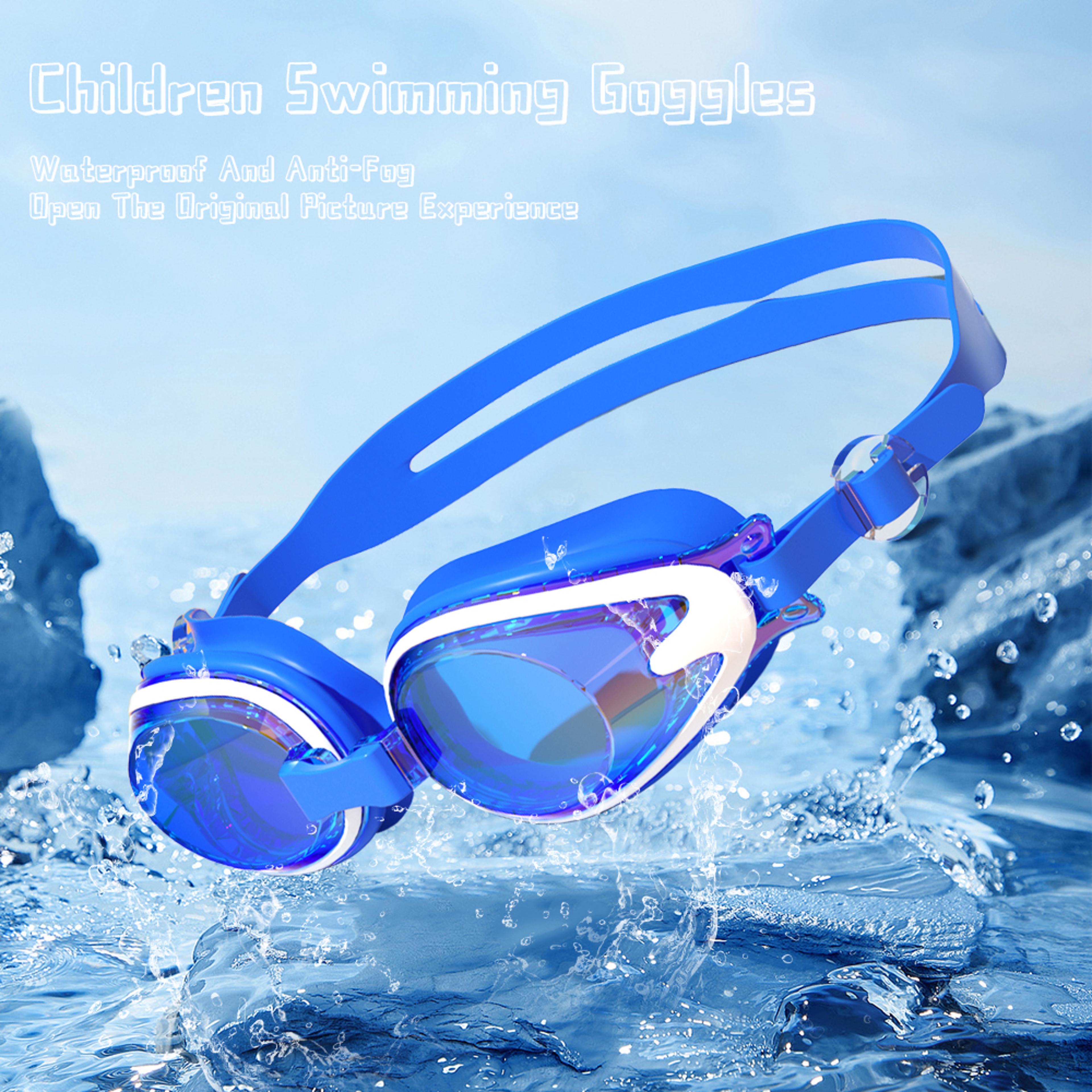 kids swimming goggles anti fog uv protection silicone swim glasses for boys & girls
