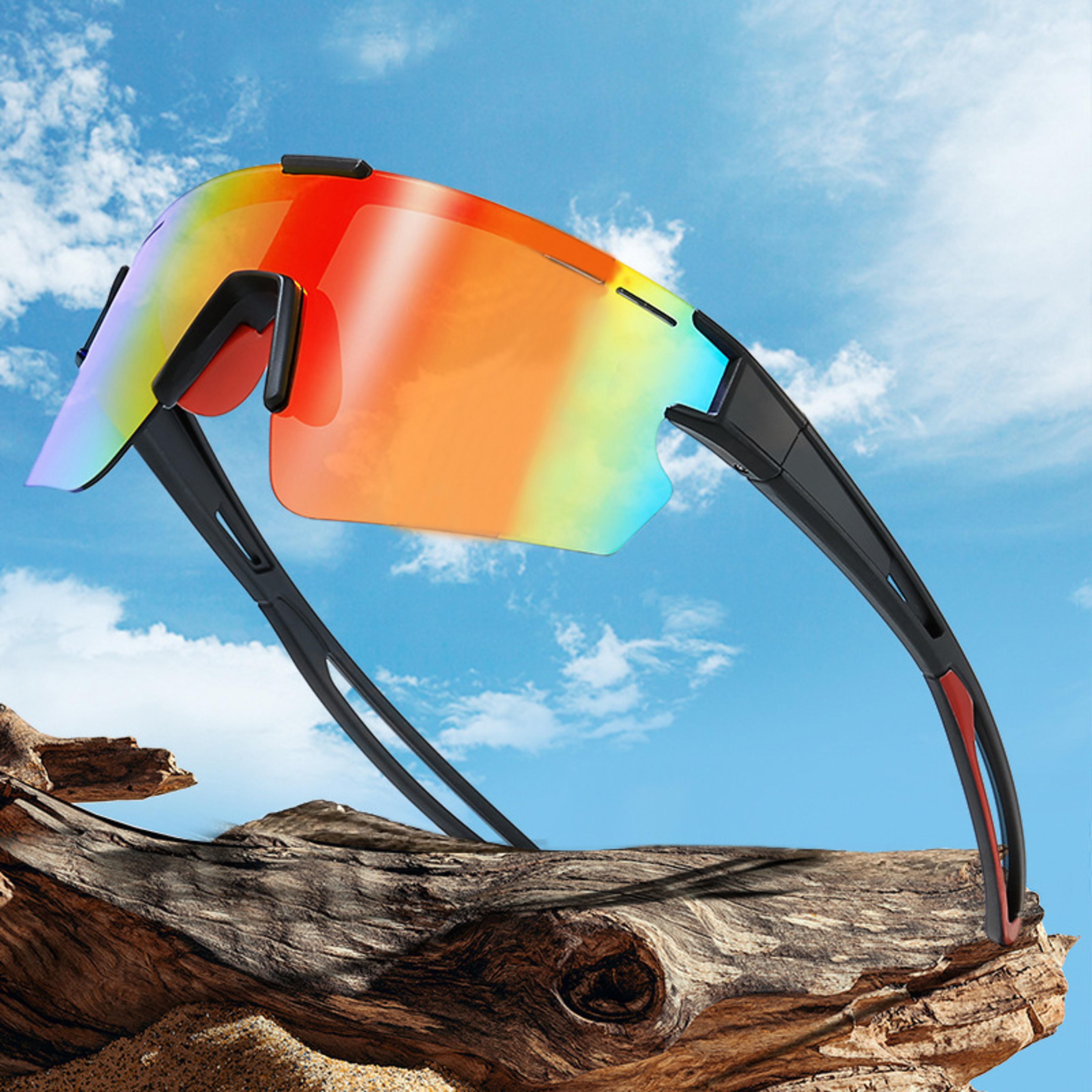 cycling sunglasses with mirrored lens lightweight riding glasses for men and women