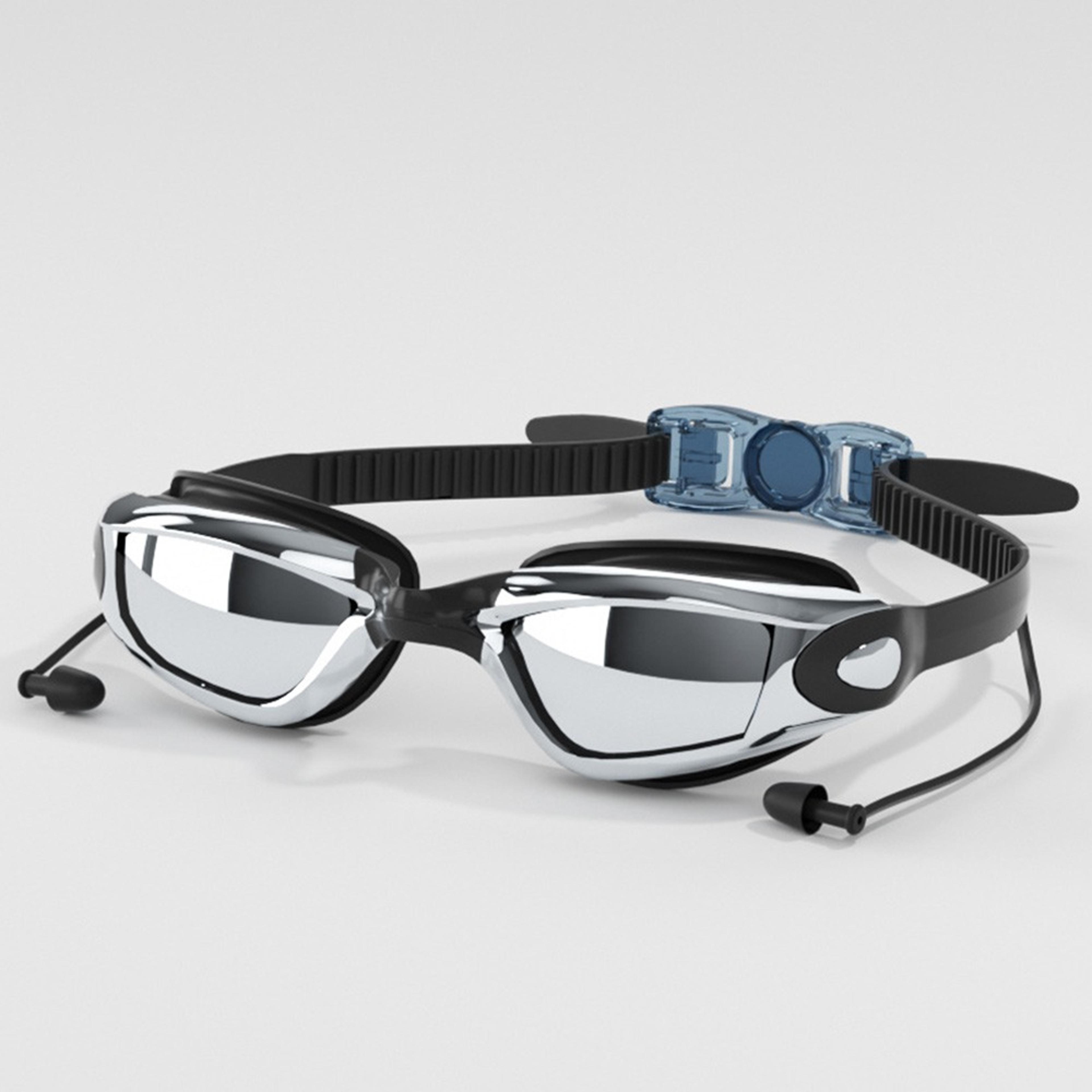 hd anti fog swim goggles for adults waterproof silicone adjustable pool glasses