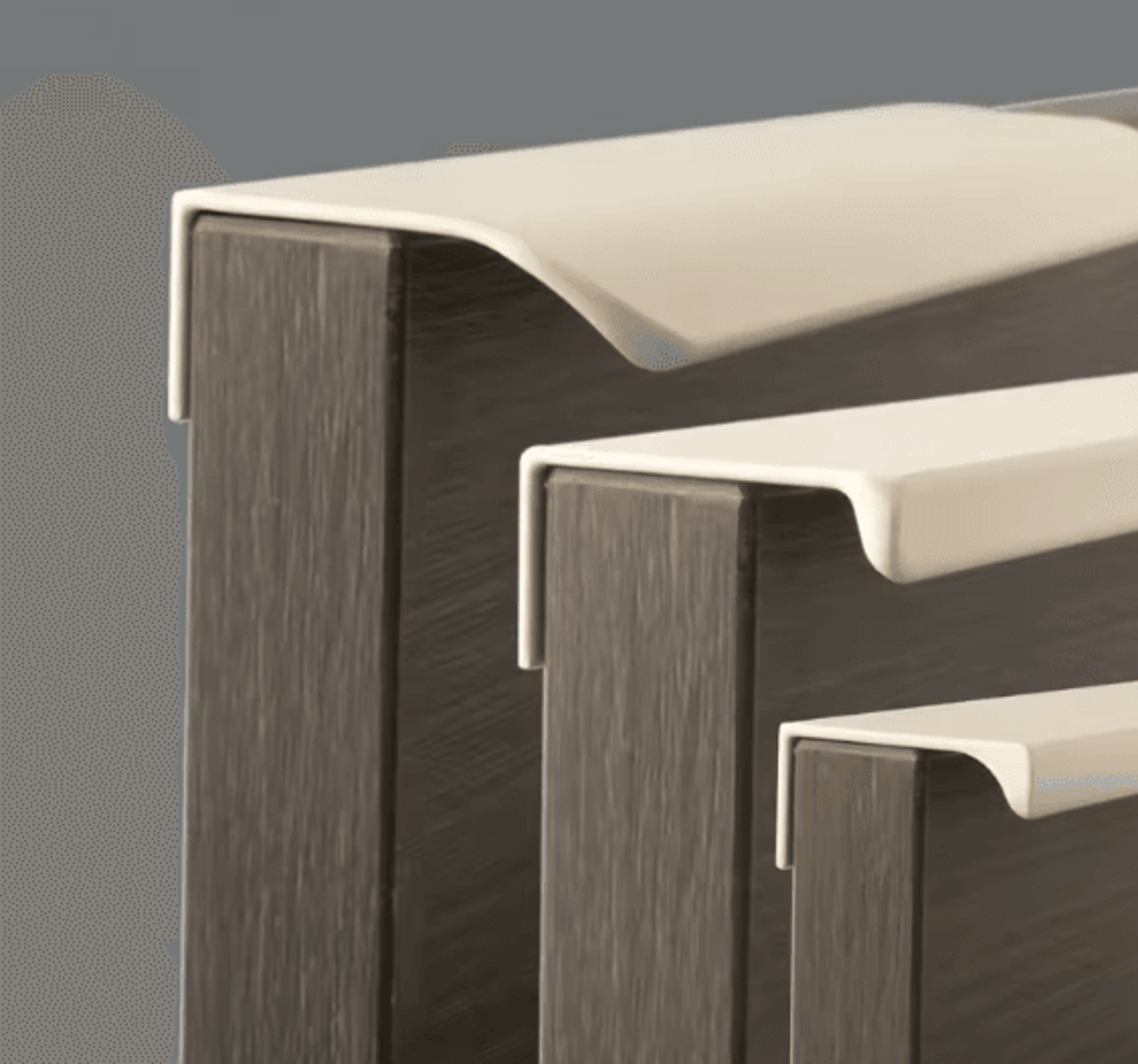 curved hidden cabinet handle aluminum finger edge pull for kitchen cabinets, wardrobes and drawers