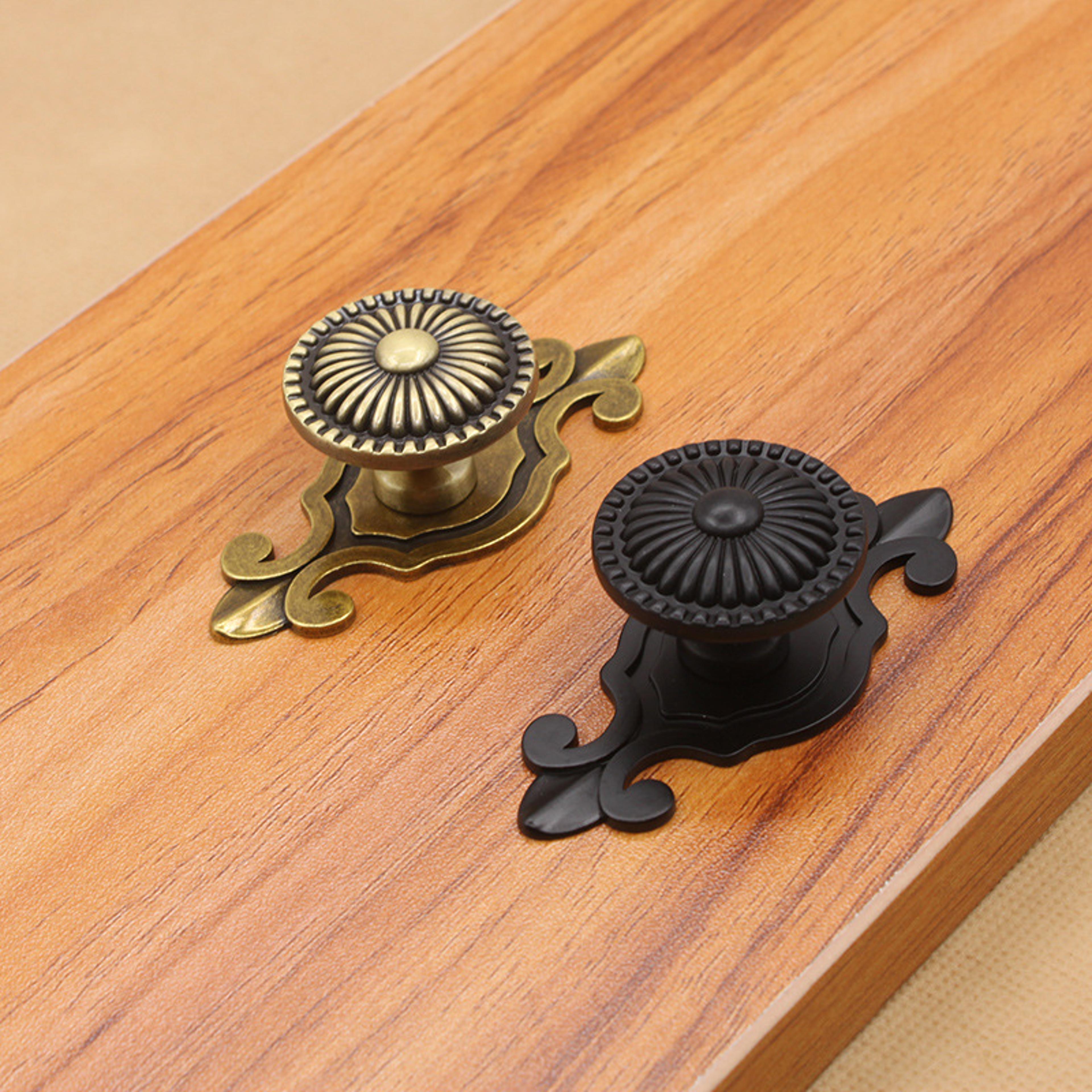 vintage antique copper cabinet knob single hole zinc alloy drawer pull