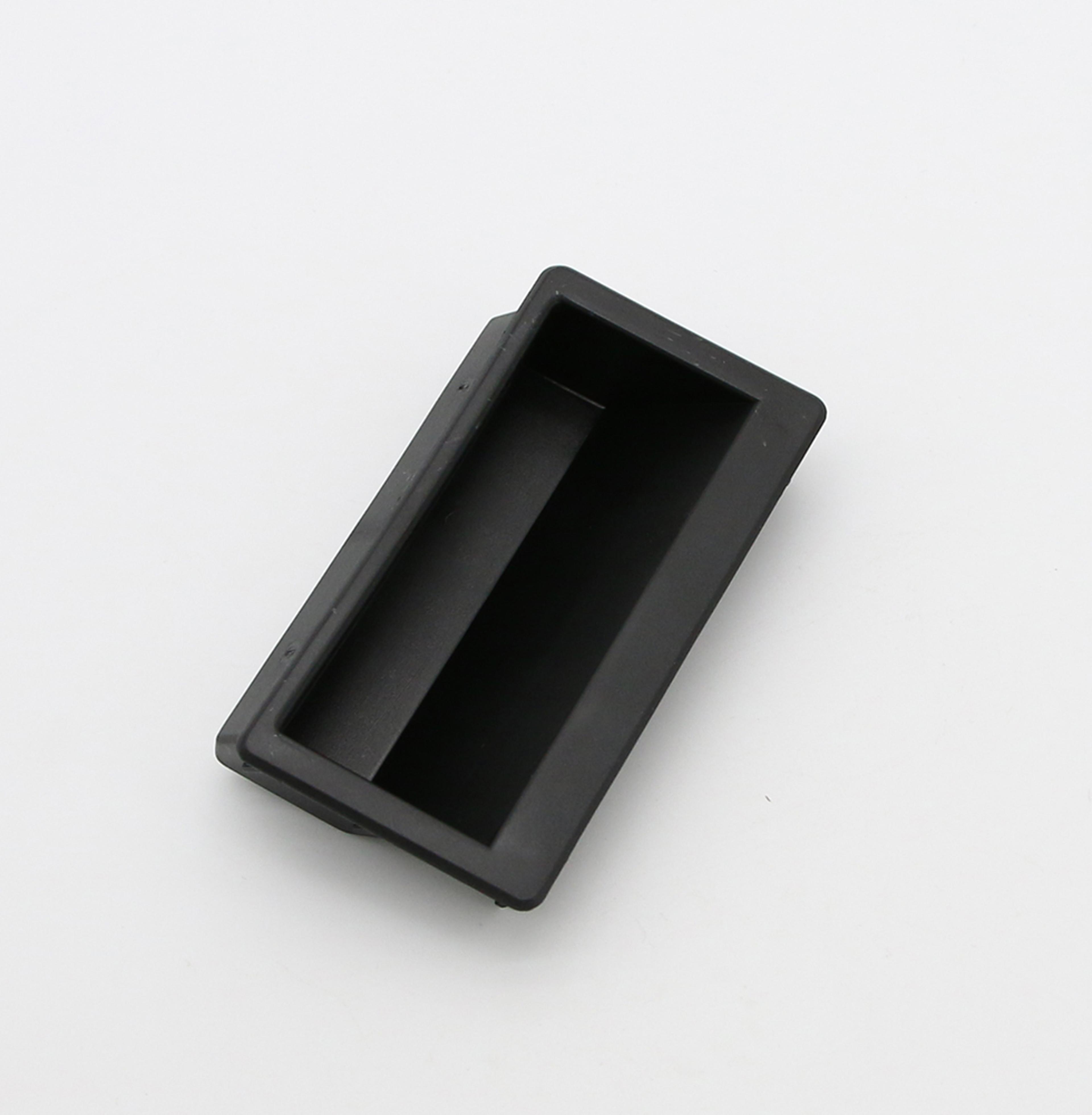 black nylon recessed cabinet handle flush pull