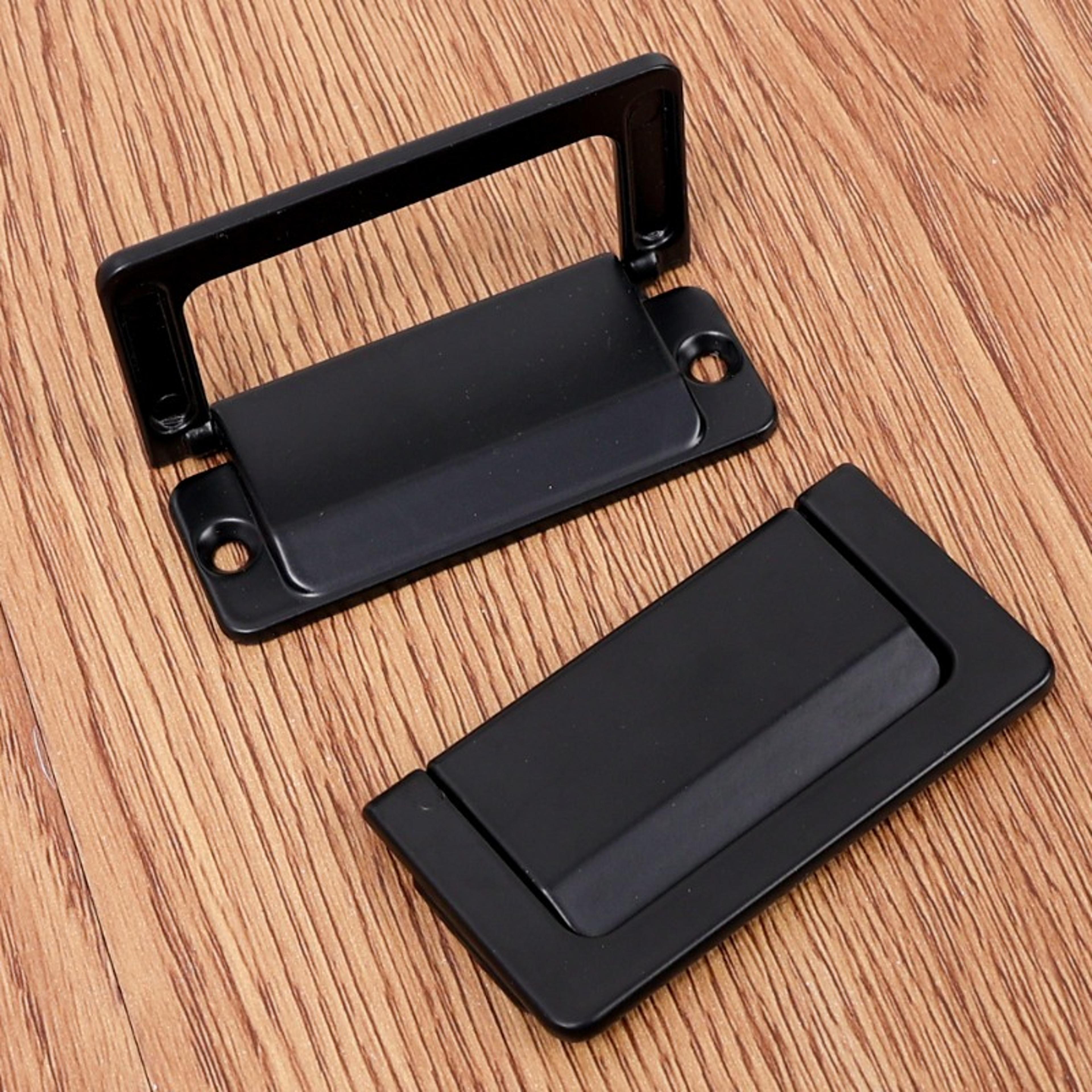 matte black recessed cabinet handle hidden drawer pull for modern cabinets
