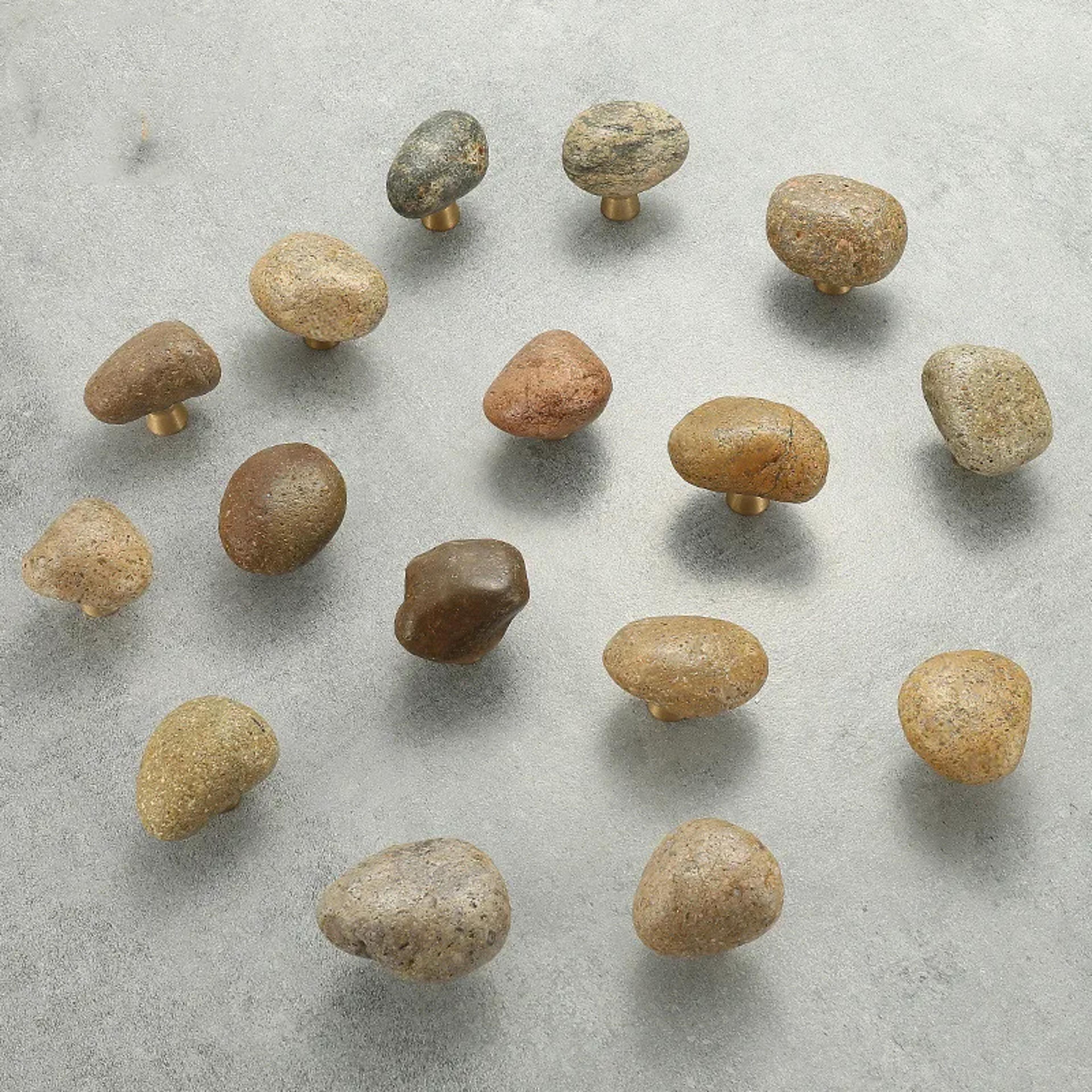 natural stone cabinet knob with zinc alloy base for drawers, cabinets and wardrobes