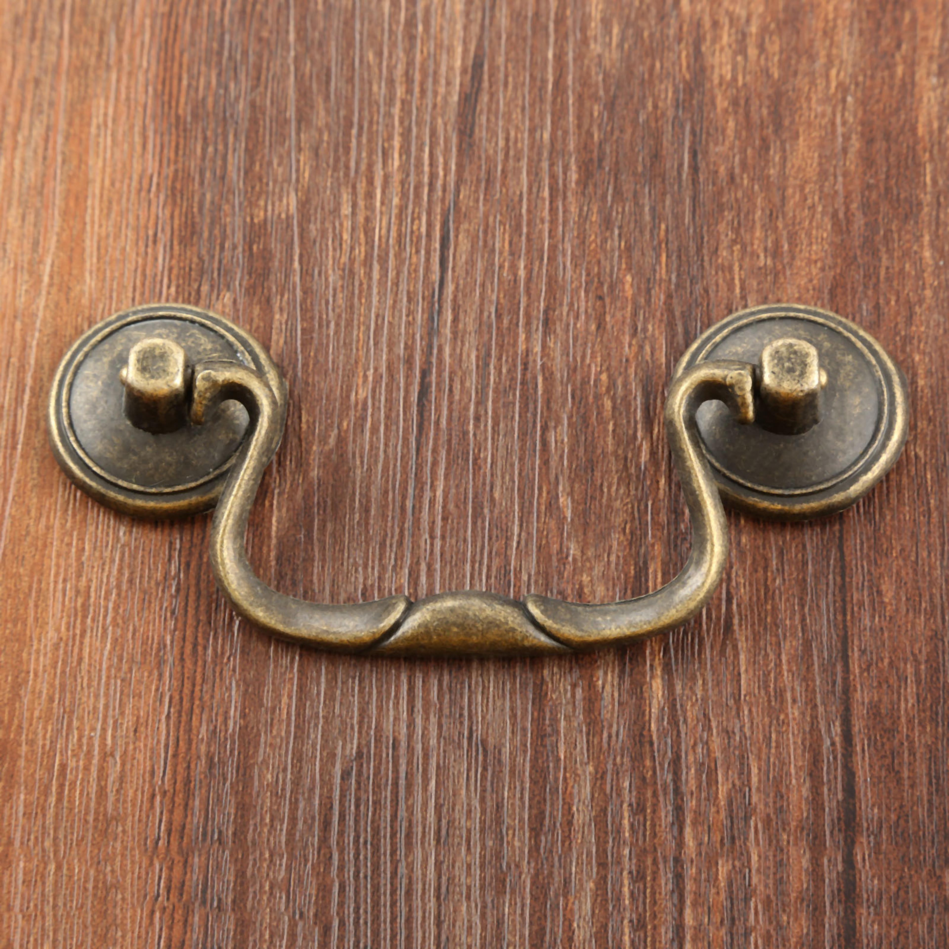 vintage antique bronze cabinet drawer pull handle with screws for wardrobe and furniture