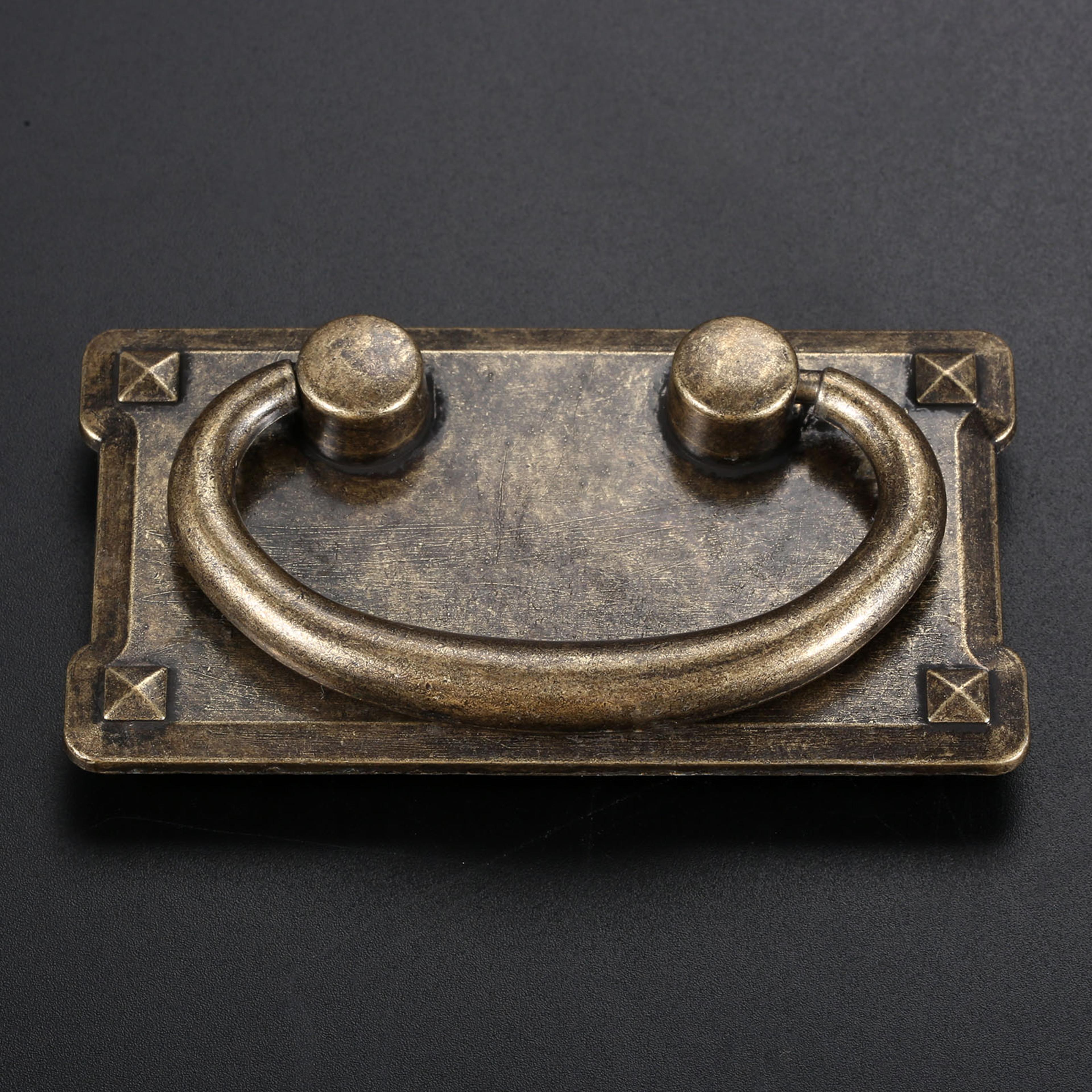 vintage ring pull handle antique bronze cabinet drawer pull