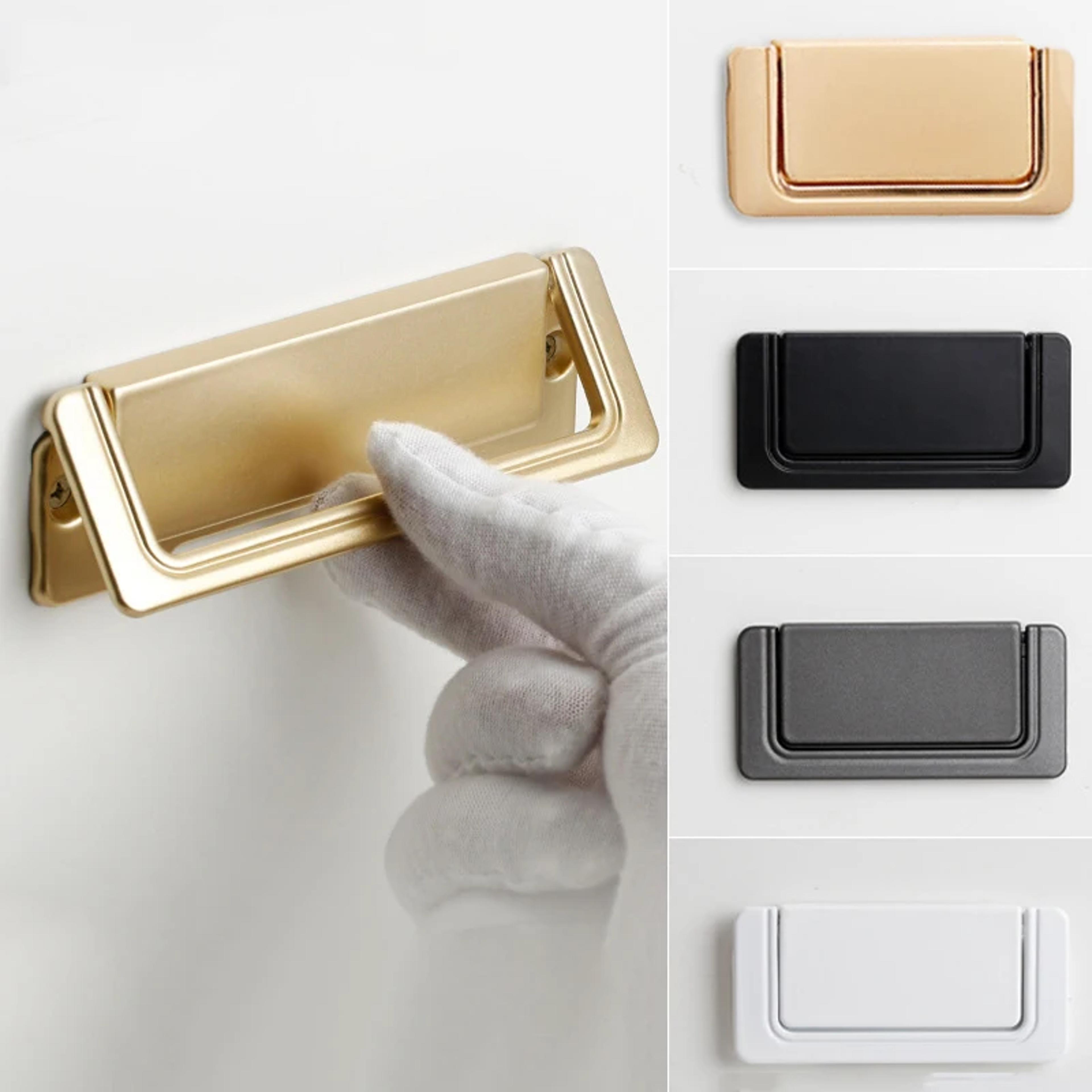 modern concealed cabinet handle aluminum invisible drawer pull for cabinets, closets and wardrobes