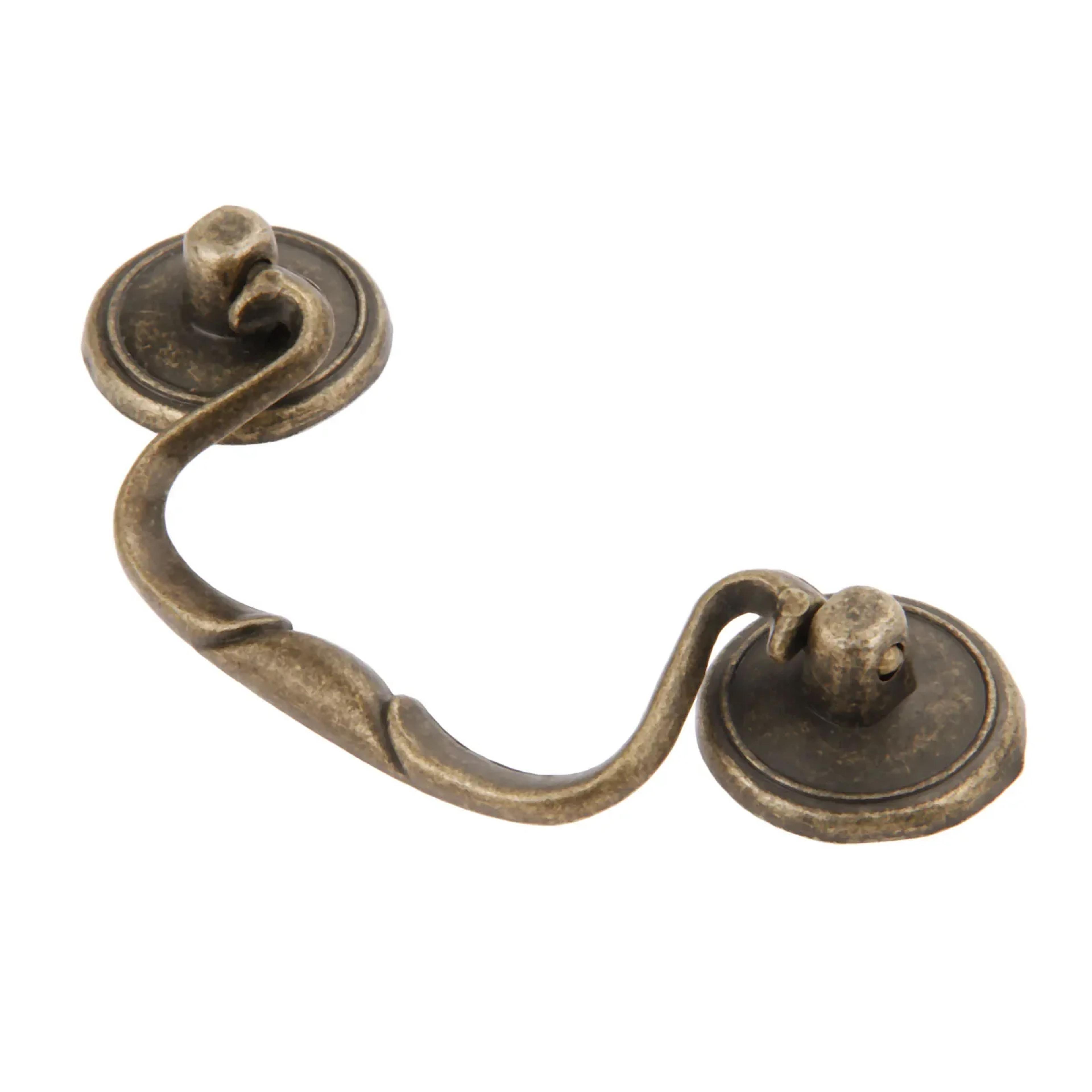 vintage antique bronze cup drawer pull cabinet handle