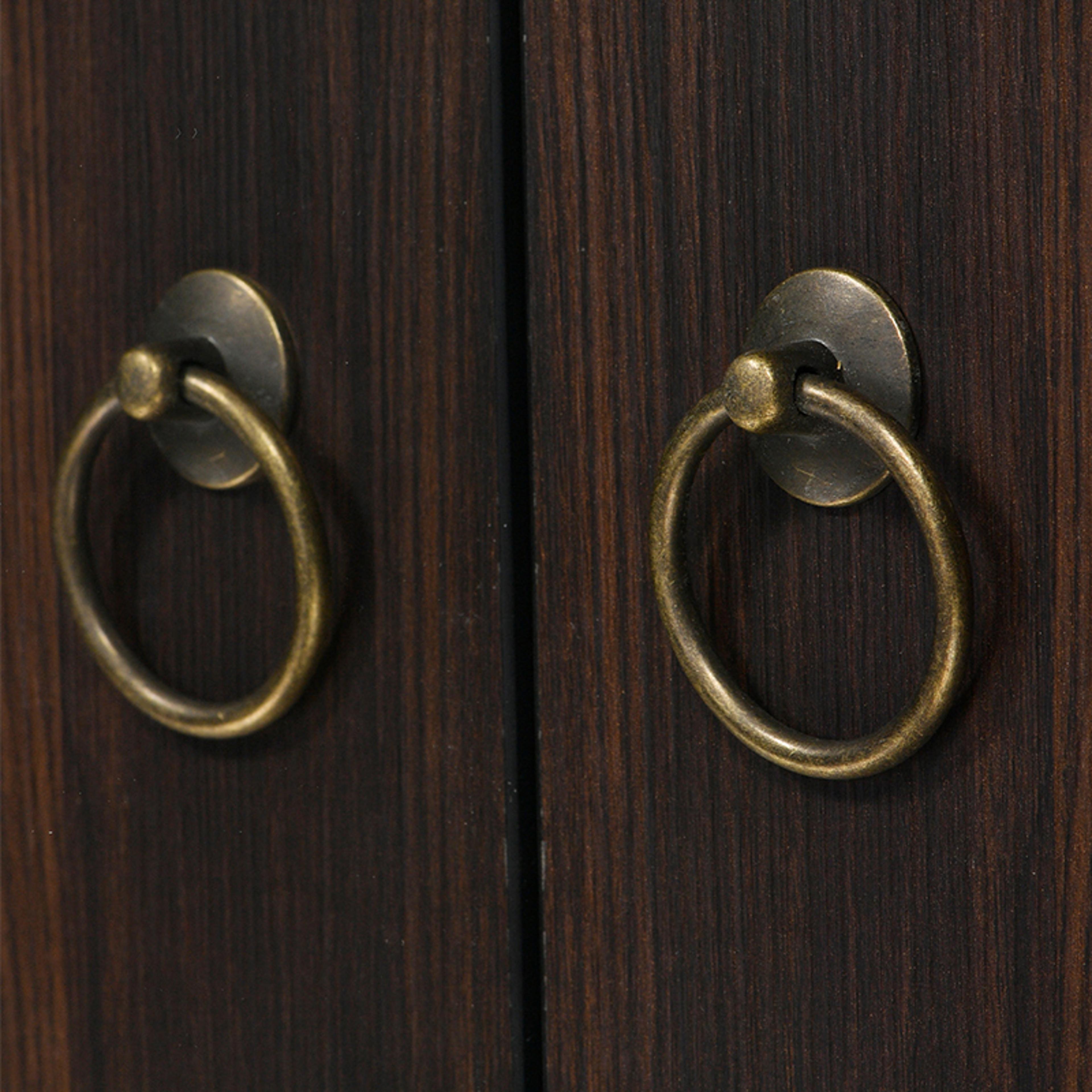 vintage ring pull cabinet drawer knobs set antique brass jewelry box handles