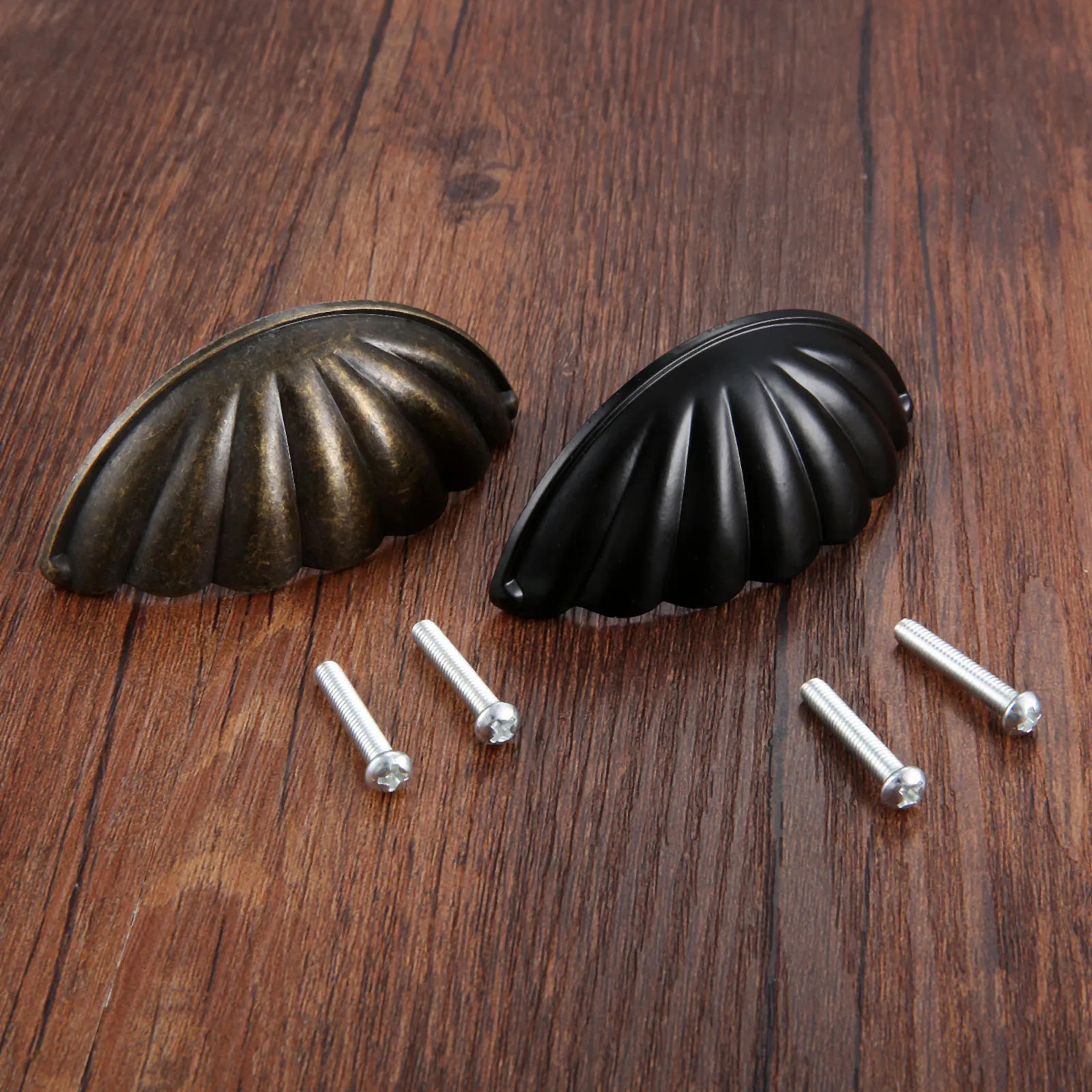 vintage shell cabinet drawer handles antique pull for kitchen furniture