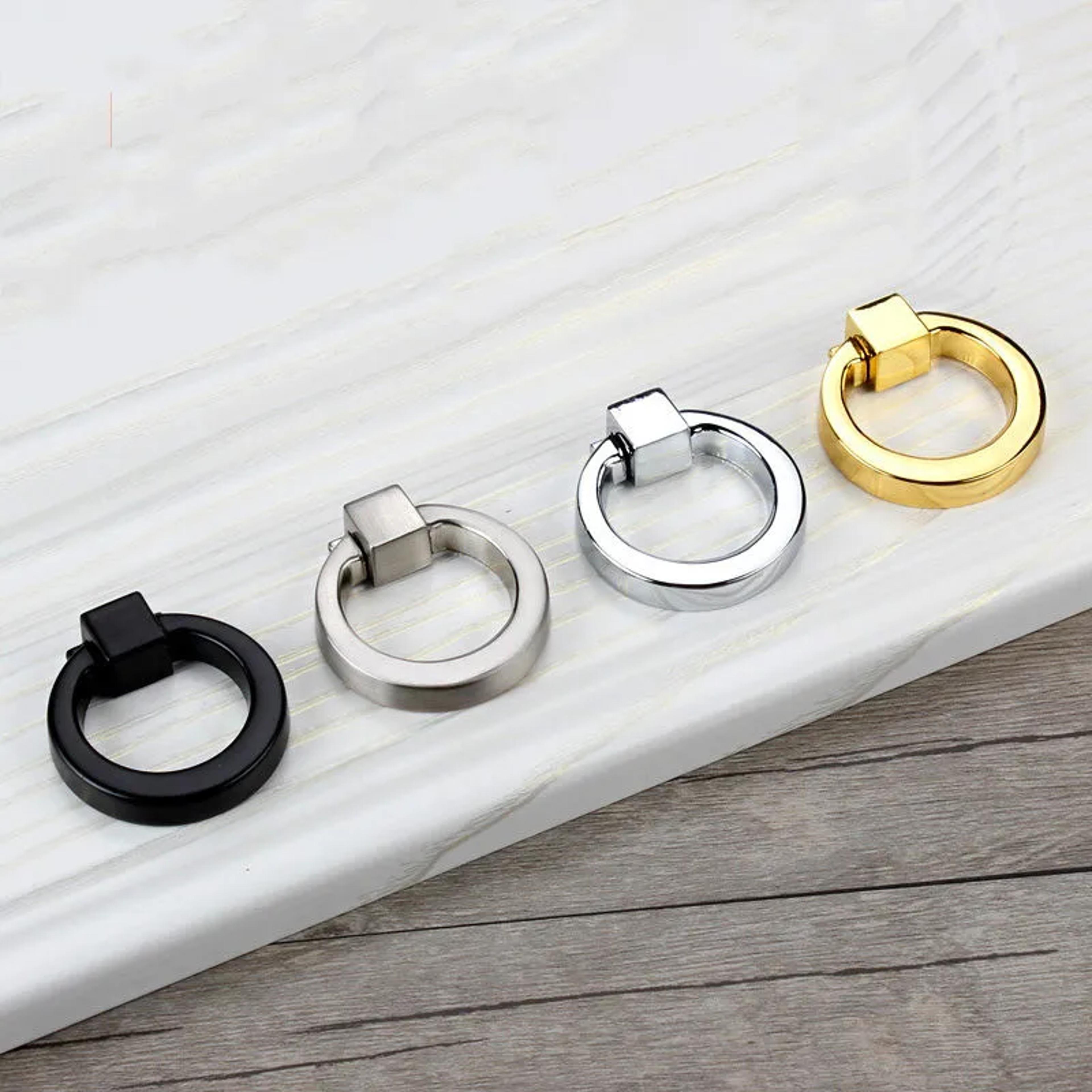 round cabinet ring pulls in gold silver black