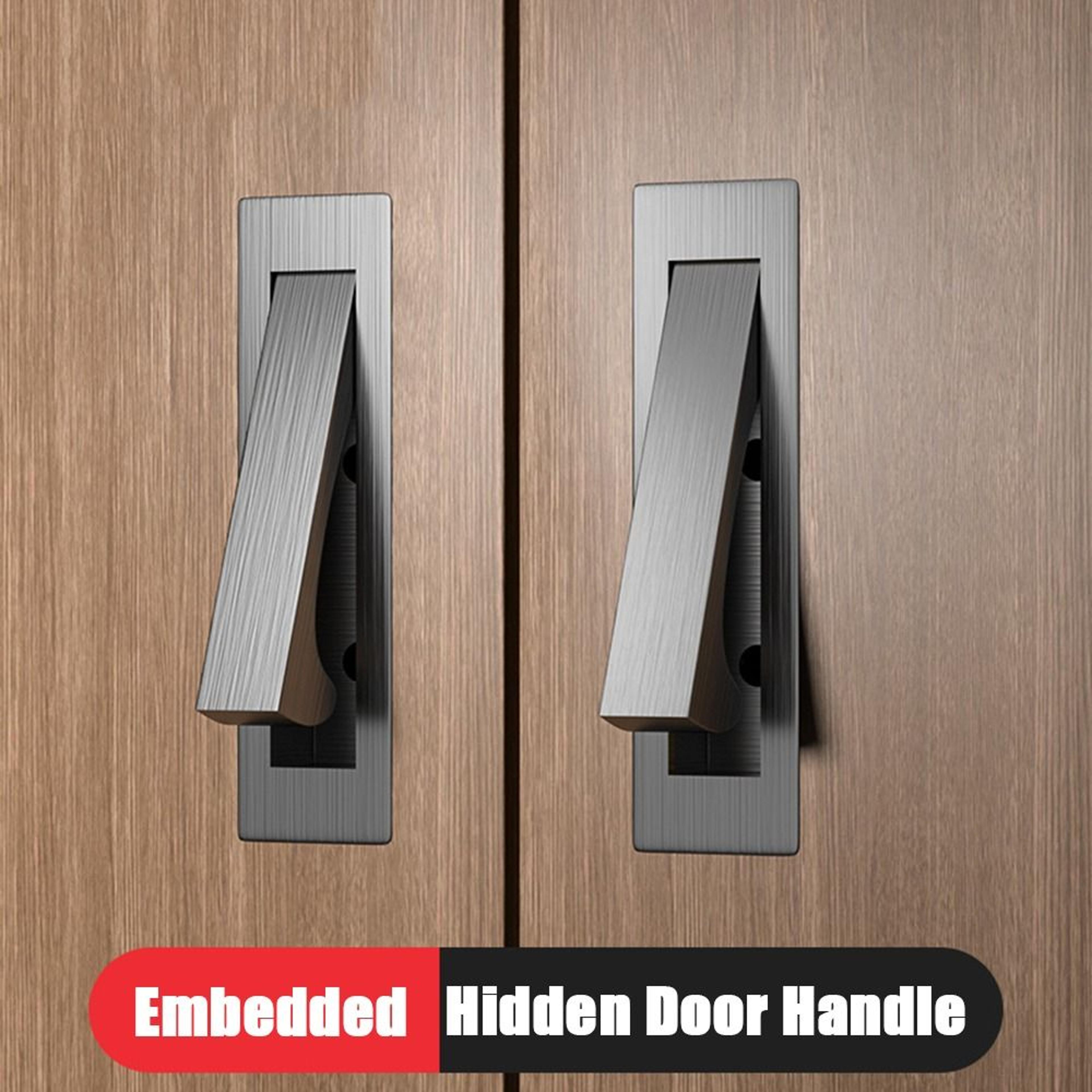 sleek stainless steel hidden cabinet pulls for drawers and doors