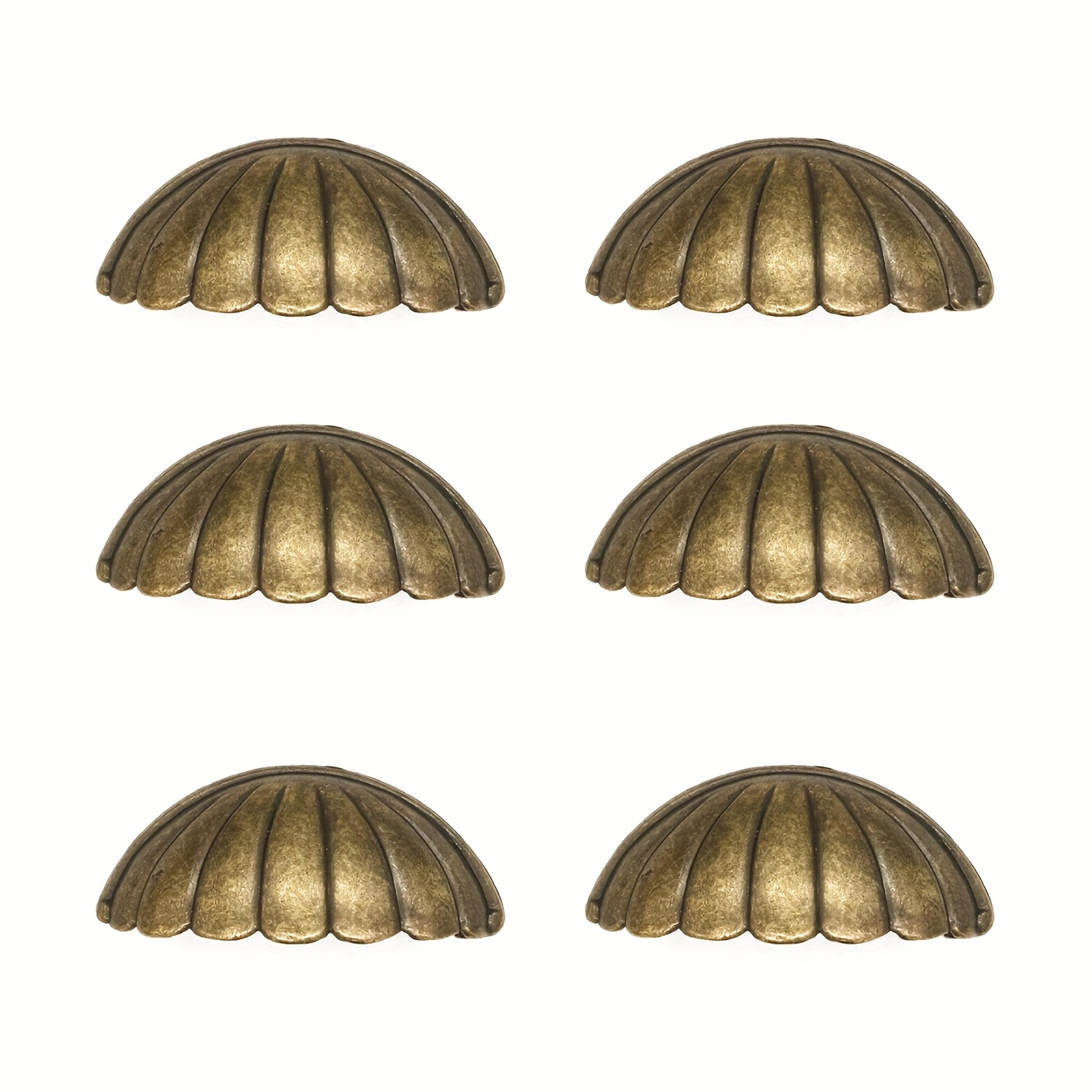 vintage shell drawer pulls set antique cabinet handles