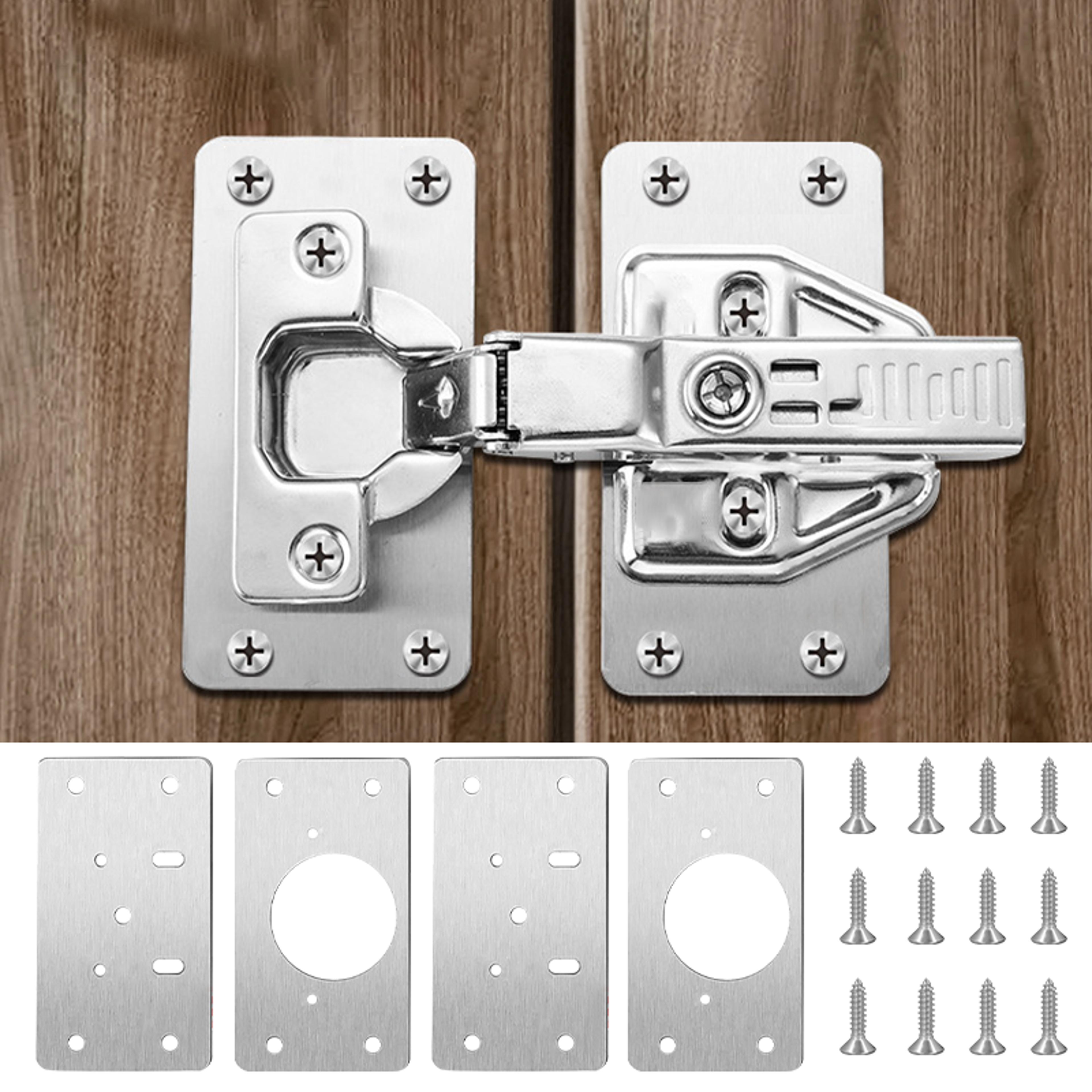 cabinet hinge repair plate kit for kitchen cupboard doors